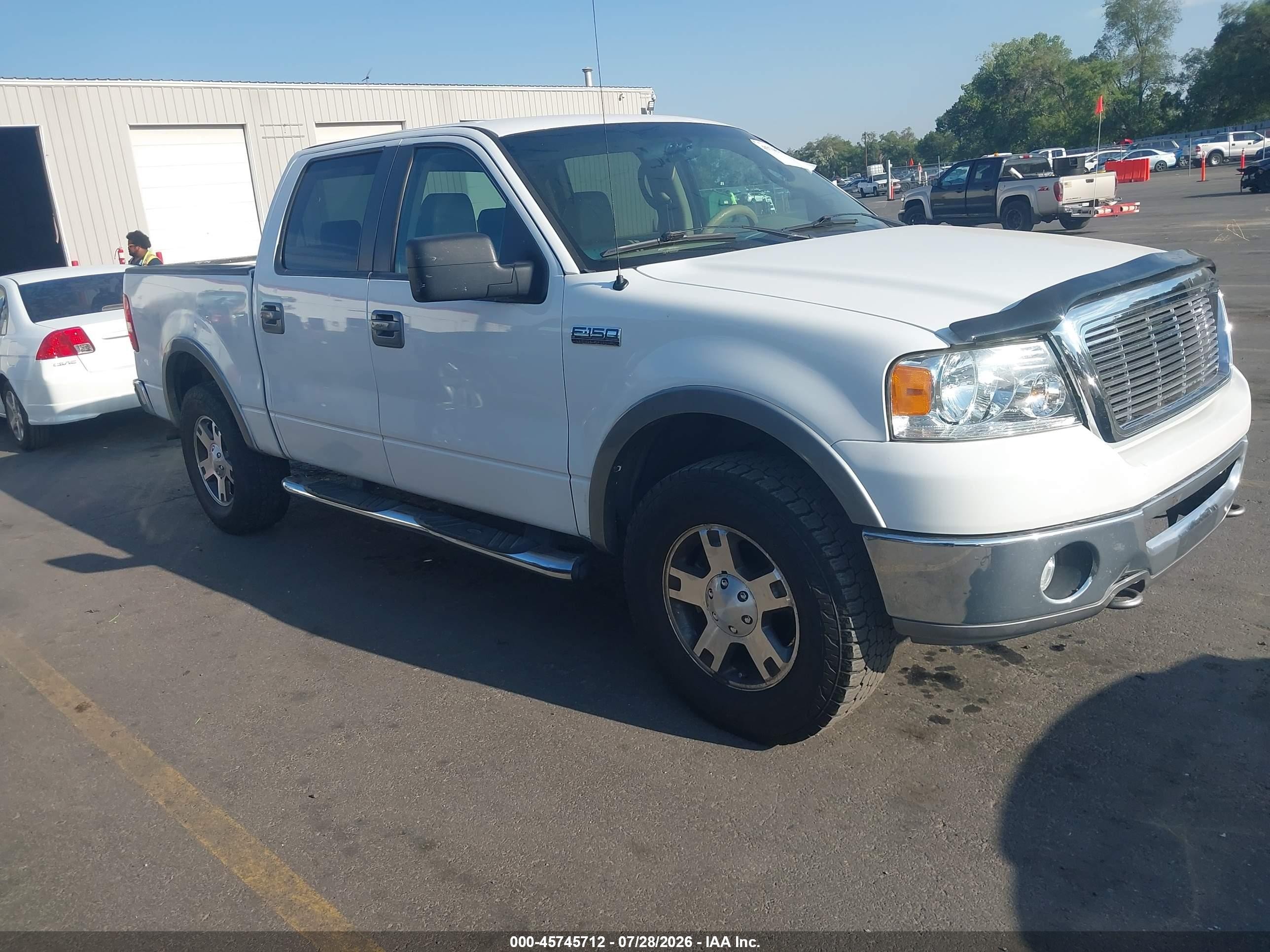 2007 Ford F-150 Fx4/lariat/xlt White vin: 1FTPW14527FA48437