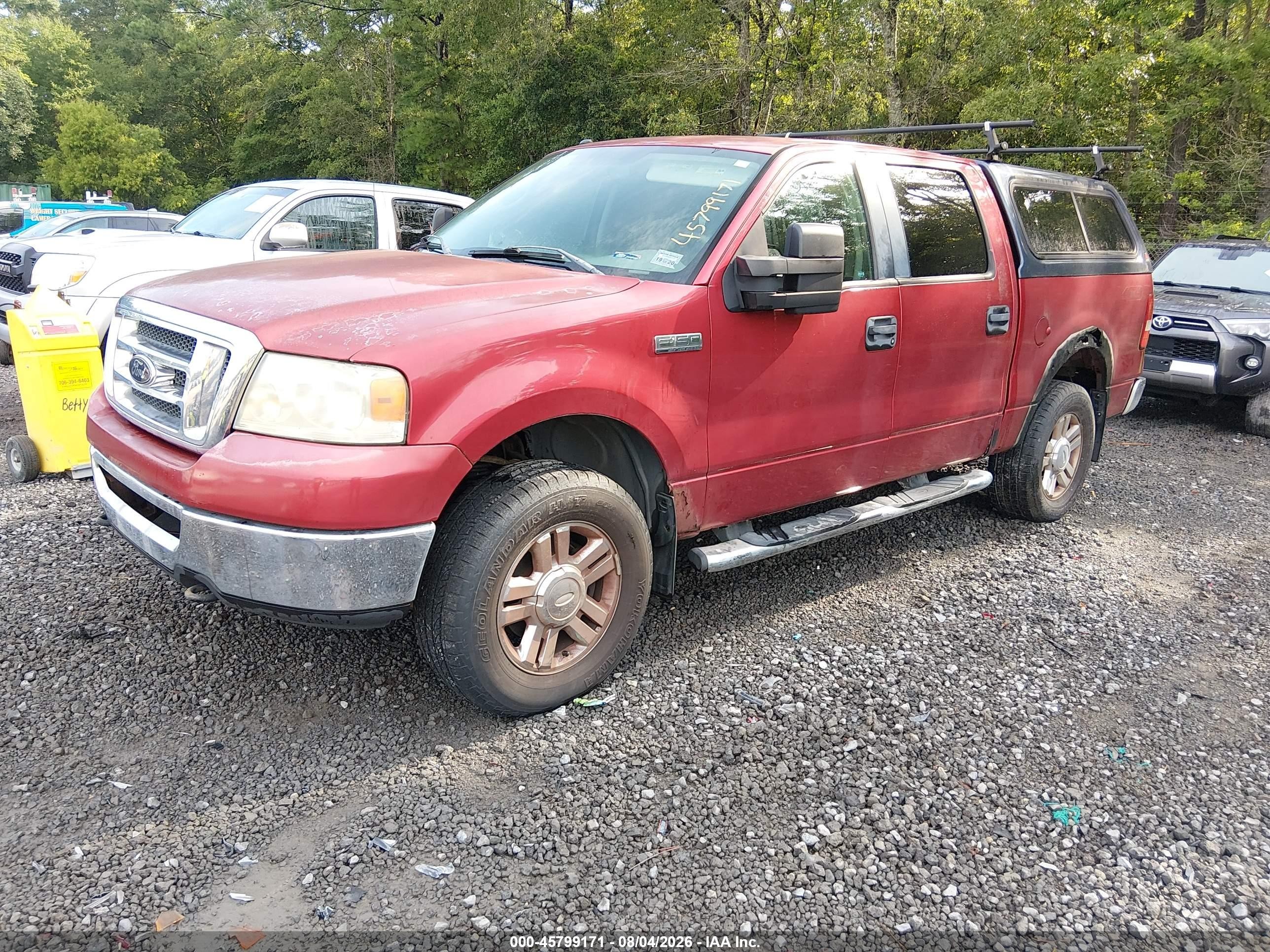 2008 Ford F-150 60th Anniversary/fx4/king Ranch/lariat/limited/xlt Red vin: 1FTPW14528FC23318