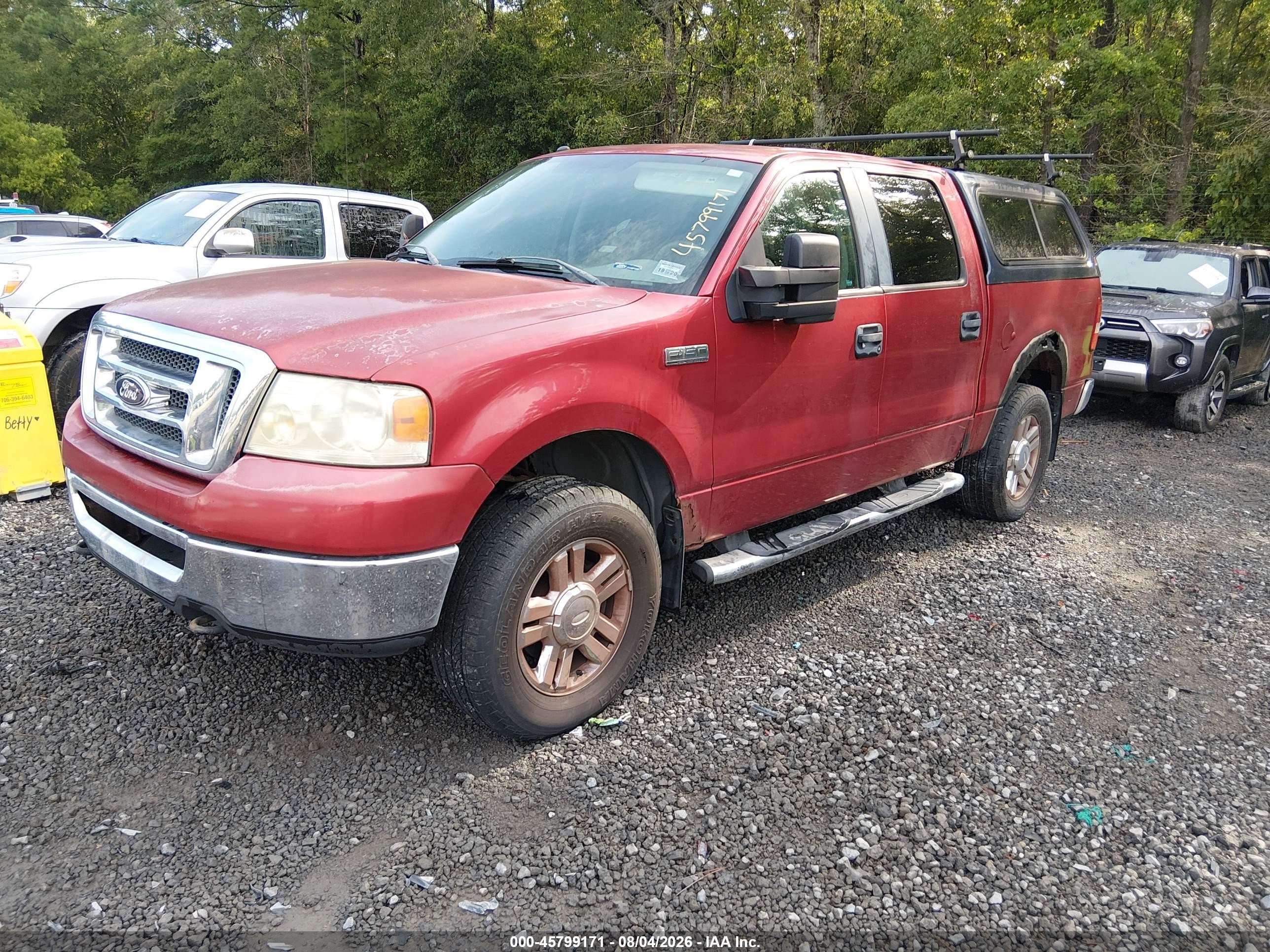 2008 Ford F-150 60th Anniversary/fx4/king Ranch/lariat/limited/xlt Red vin: 1FTPW14528FC23318