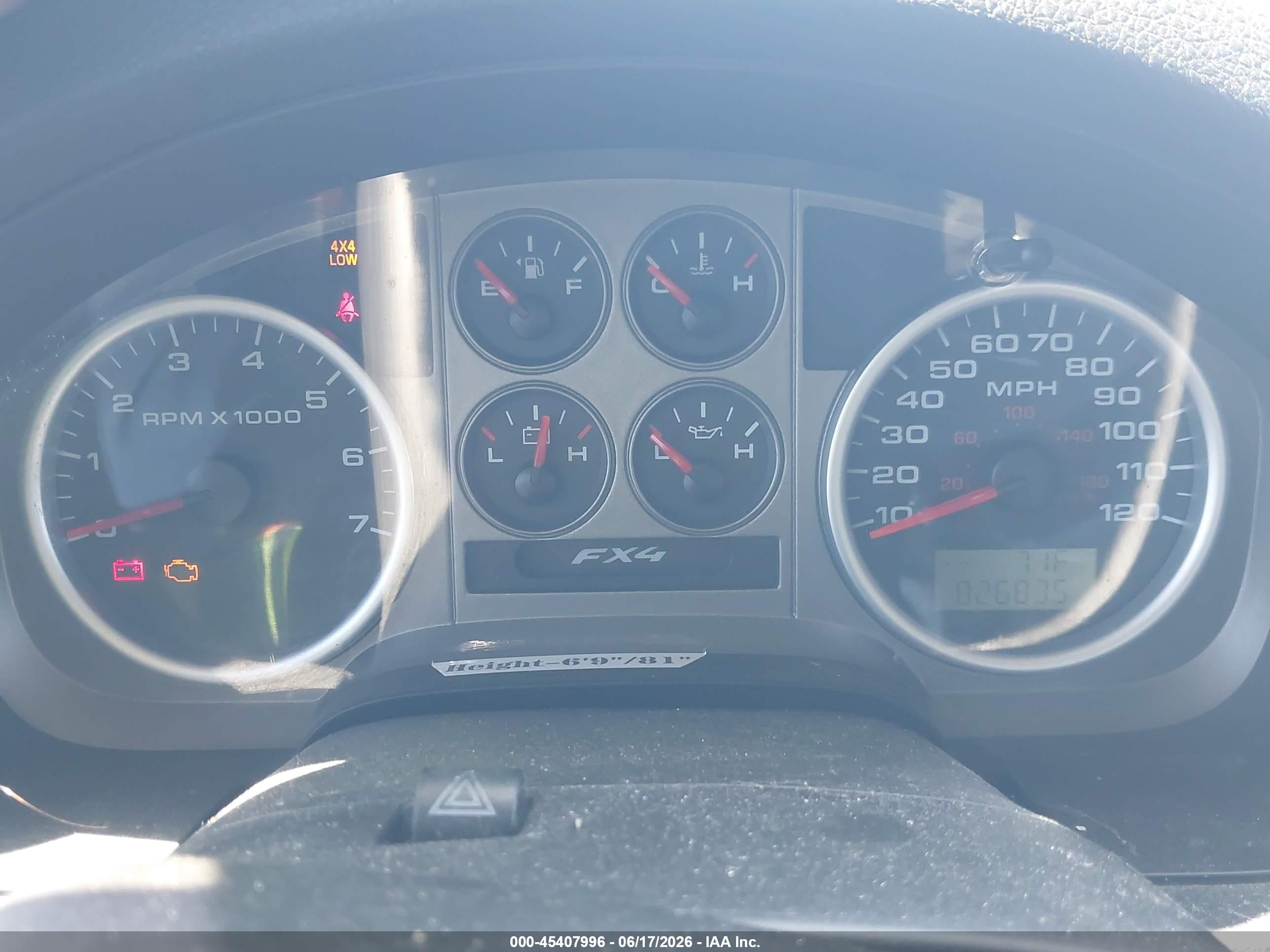2004 Ford F-150 Fx4/lariat/xlt Red vin: 1FTPW14534KA08452