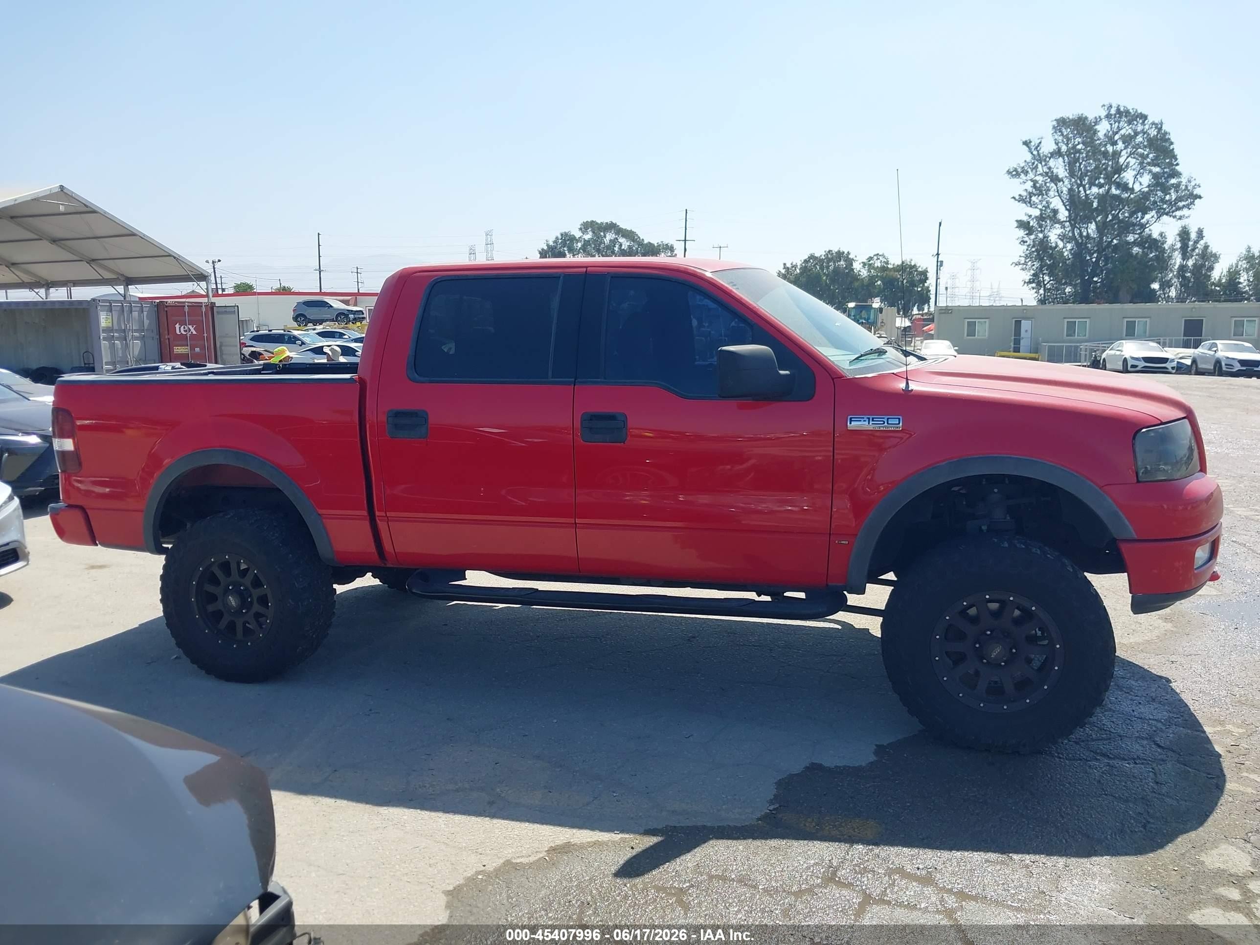 2004 Ford F-150 Fx4/lariat/xlt Red vin: 1FTPW14534KA08452