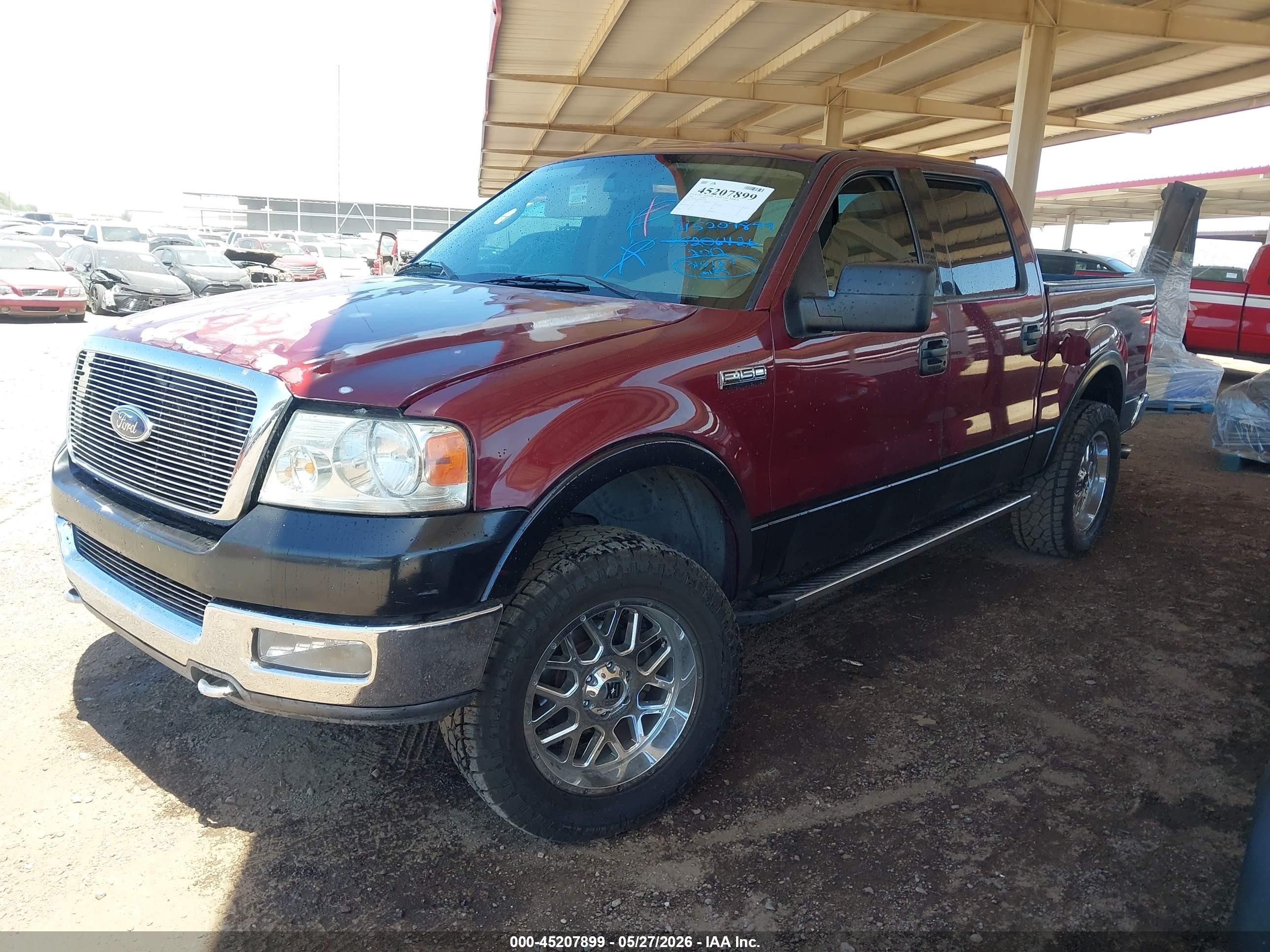 2004 Ford F-150   Burgundy vin: 1FTPW14534KB72963