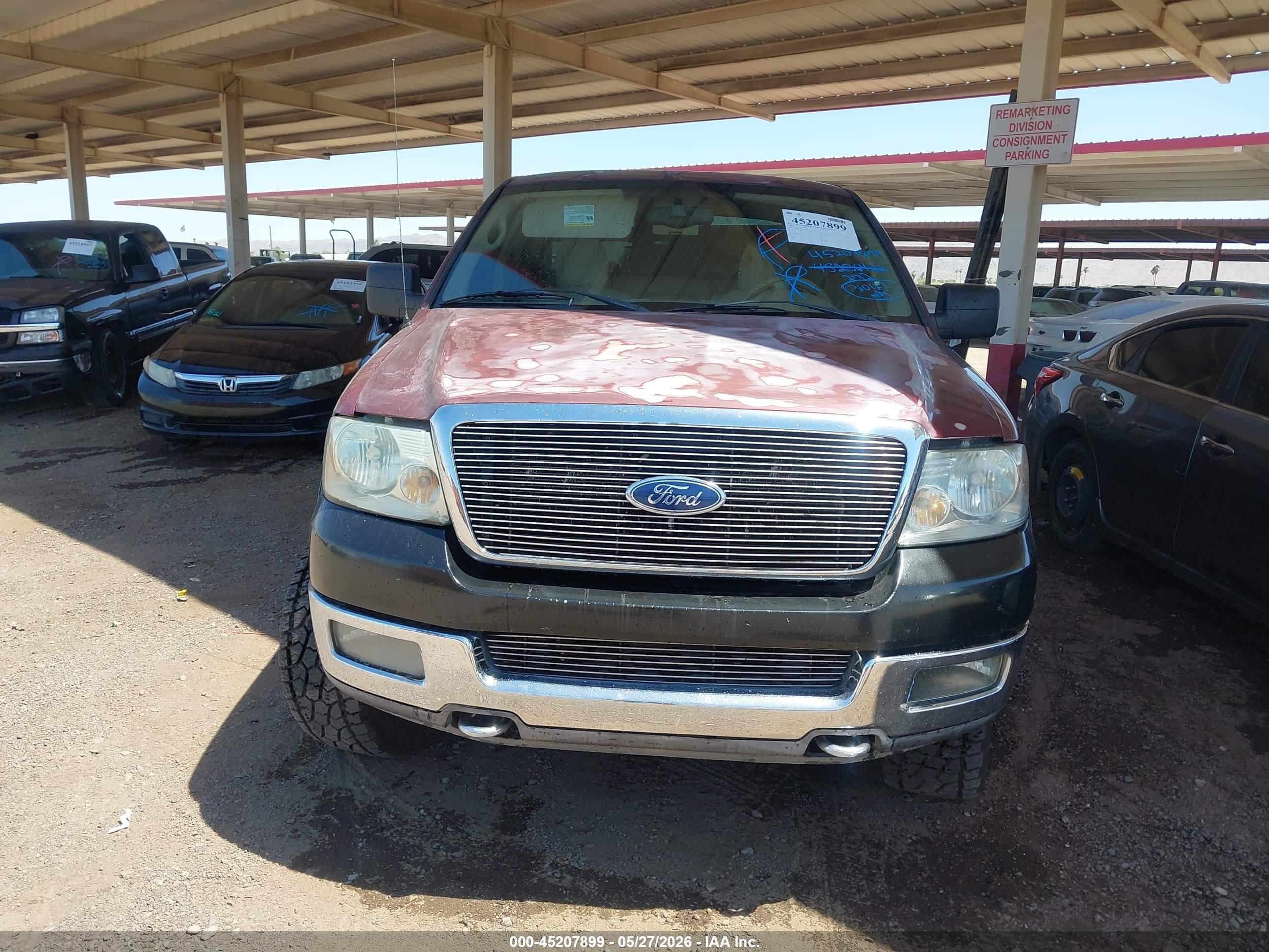2004 Ford F-150   Burgundy vin: 1FTPW14534KB72963