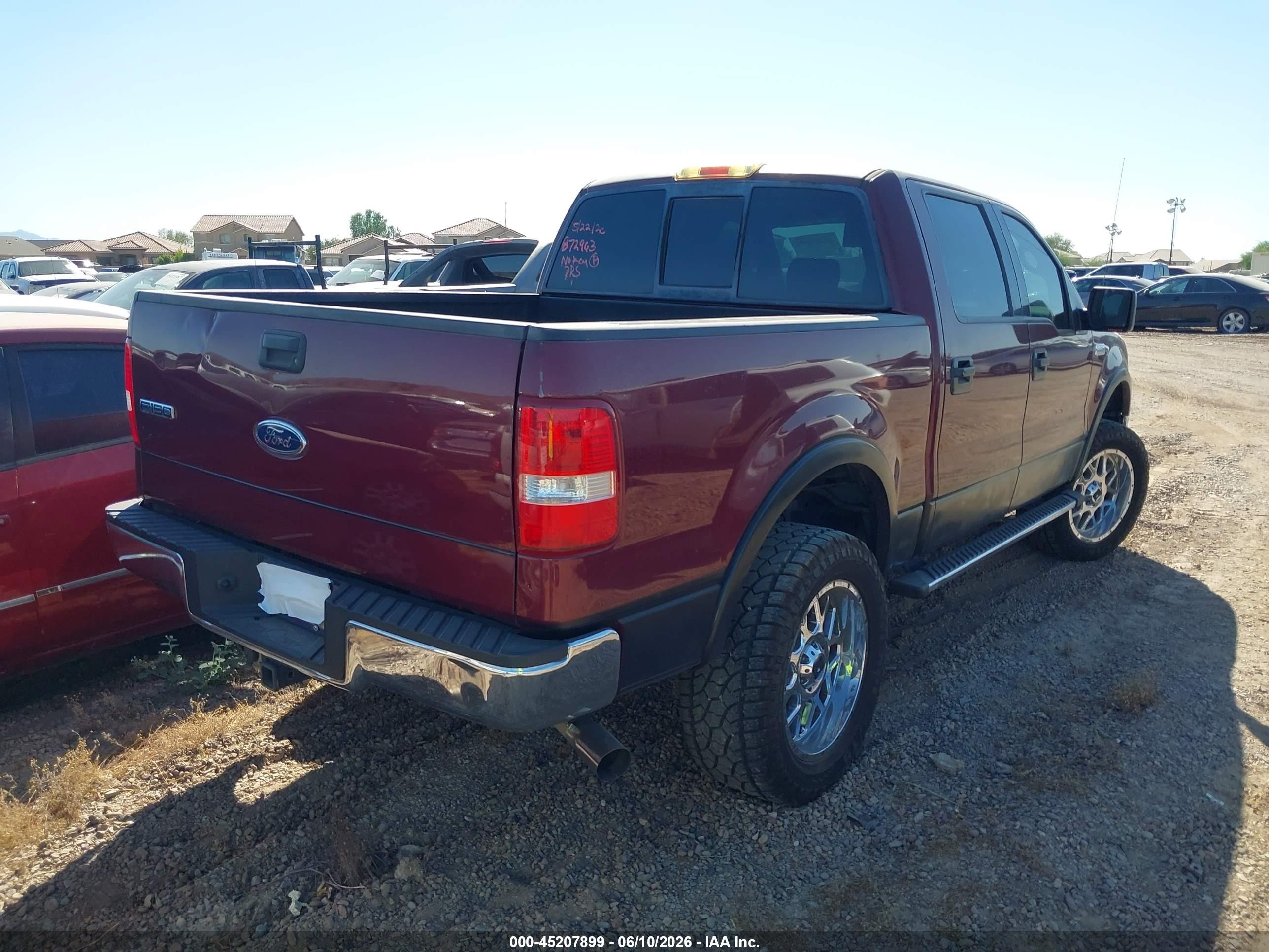 2004 Ford F-150   Burgundy vin: 1FTPW14534KB72963