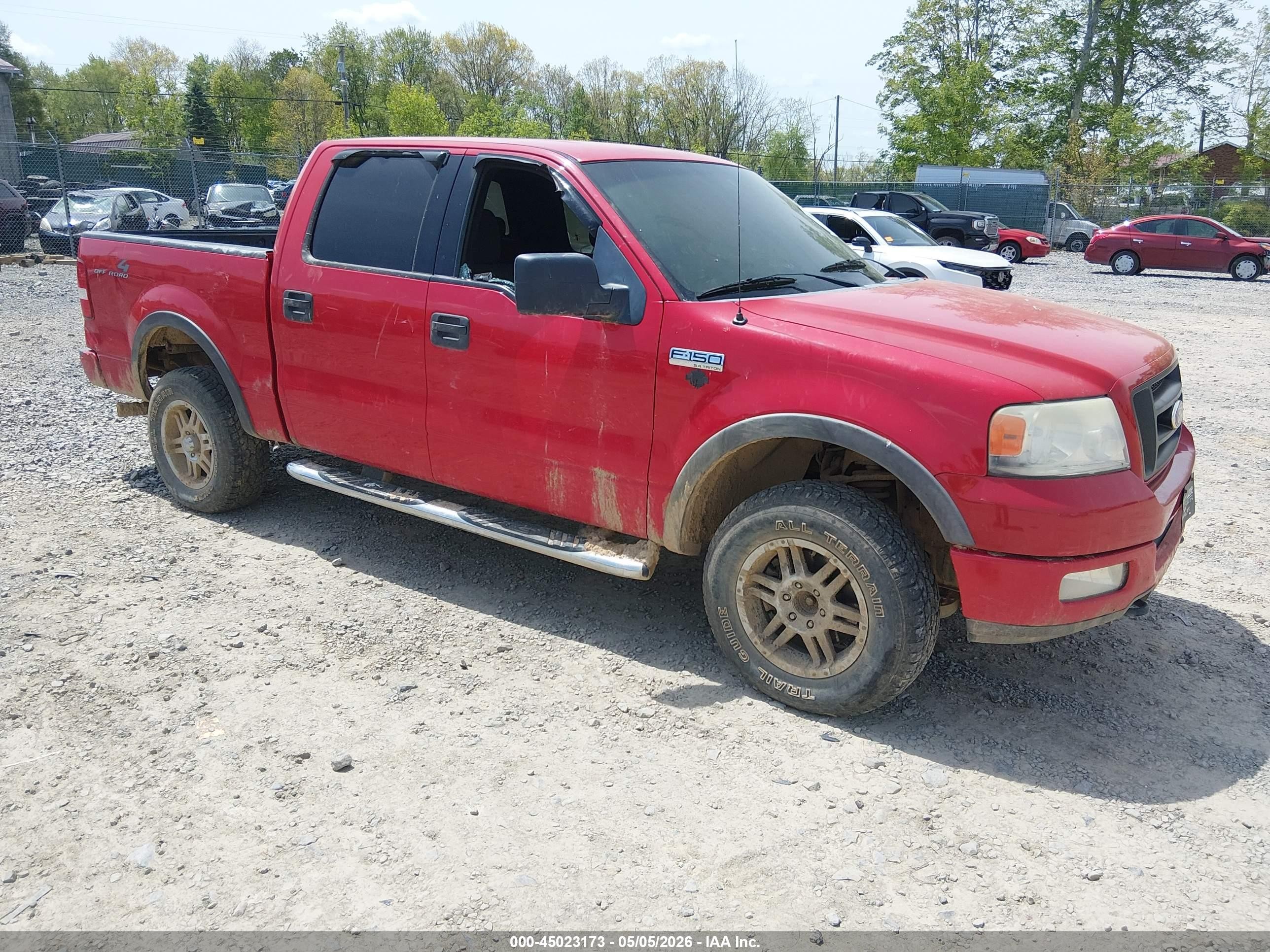 2004 Ford F-150 Fx4/lariat/xlt Red vin: 1FTPW14534KC28481