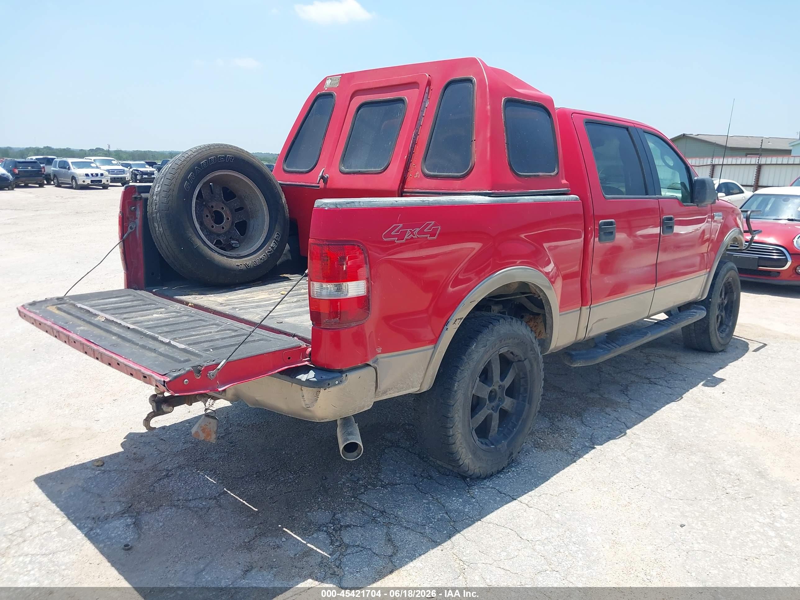 2004 Ford F-150 Fx4/lariat/xlt Red vin: 1FTPW14534KD61421