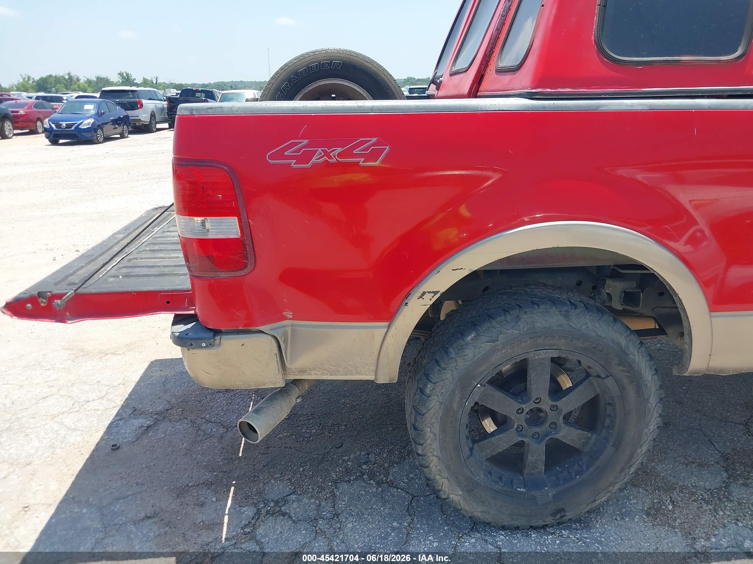 2004 Ford F-150 Fx4/lariat/xlt Red vin: 1FTPW14534KD61421