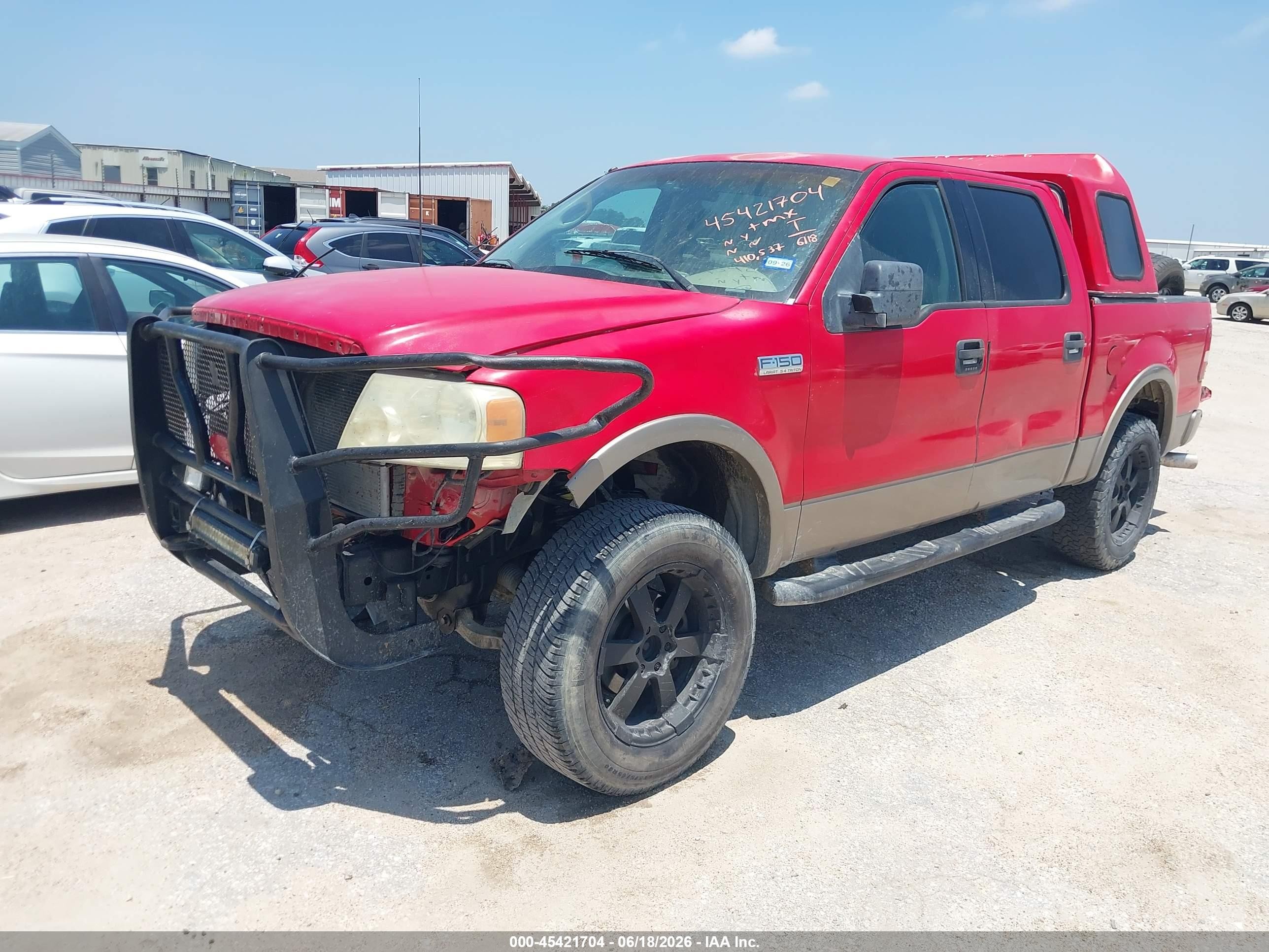 2004 Ford F-150 Fx4/lariat/xlt Red vin: 1FTPW14534KD61421