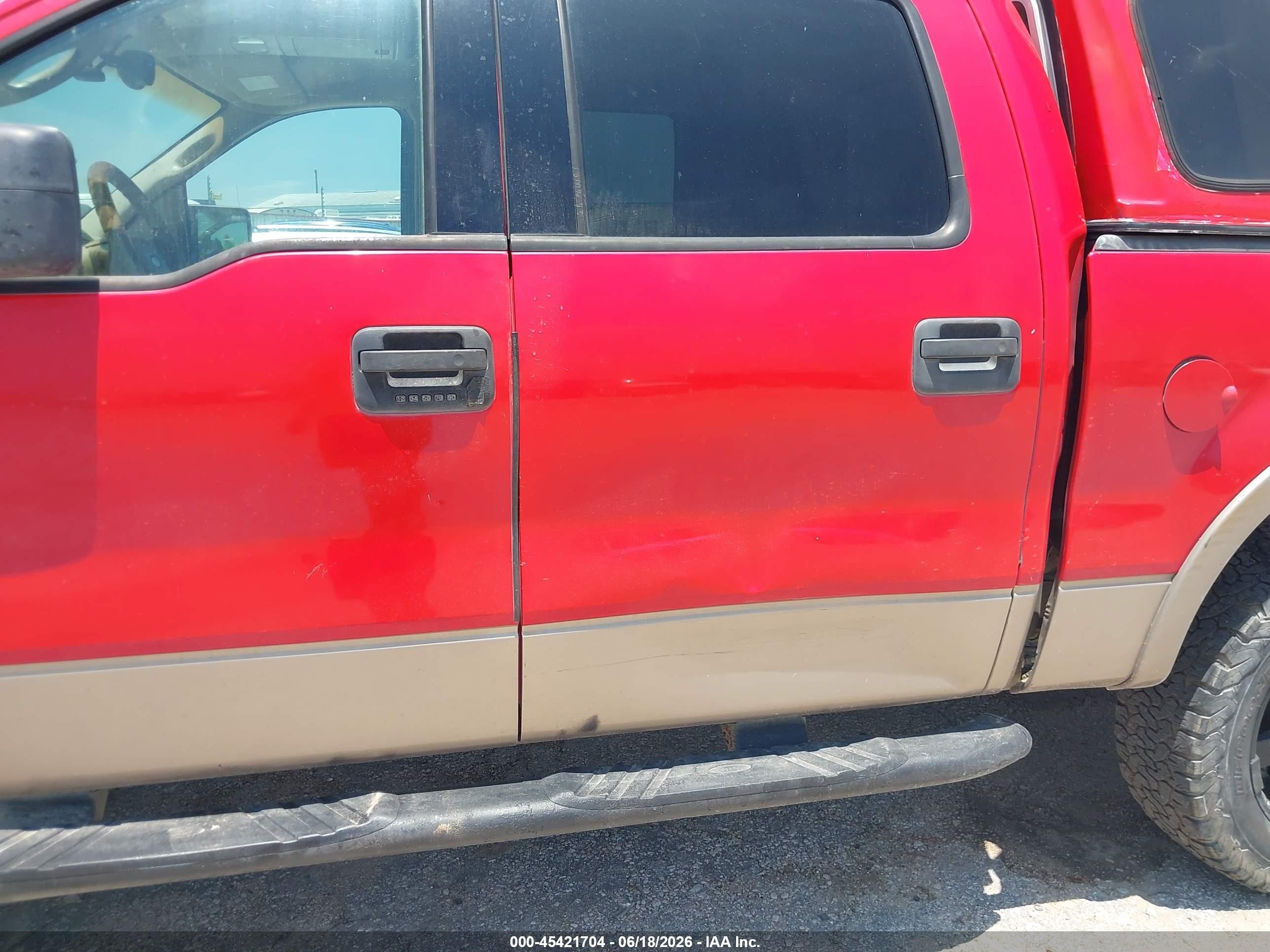 2004 Ford F-150 Fx4/lariat/xlt Red vin: 1FTPW14534KD61421
