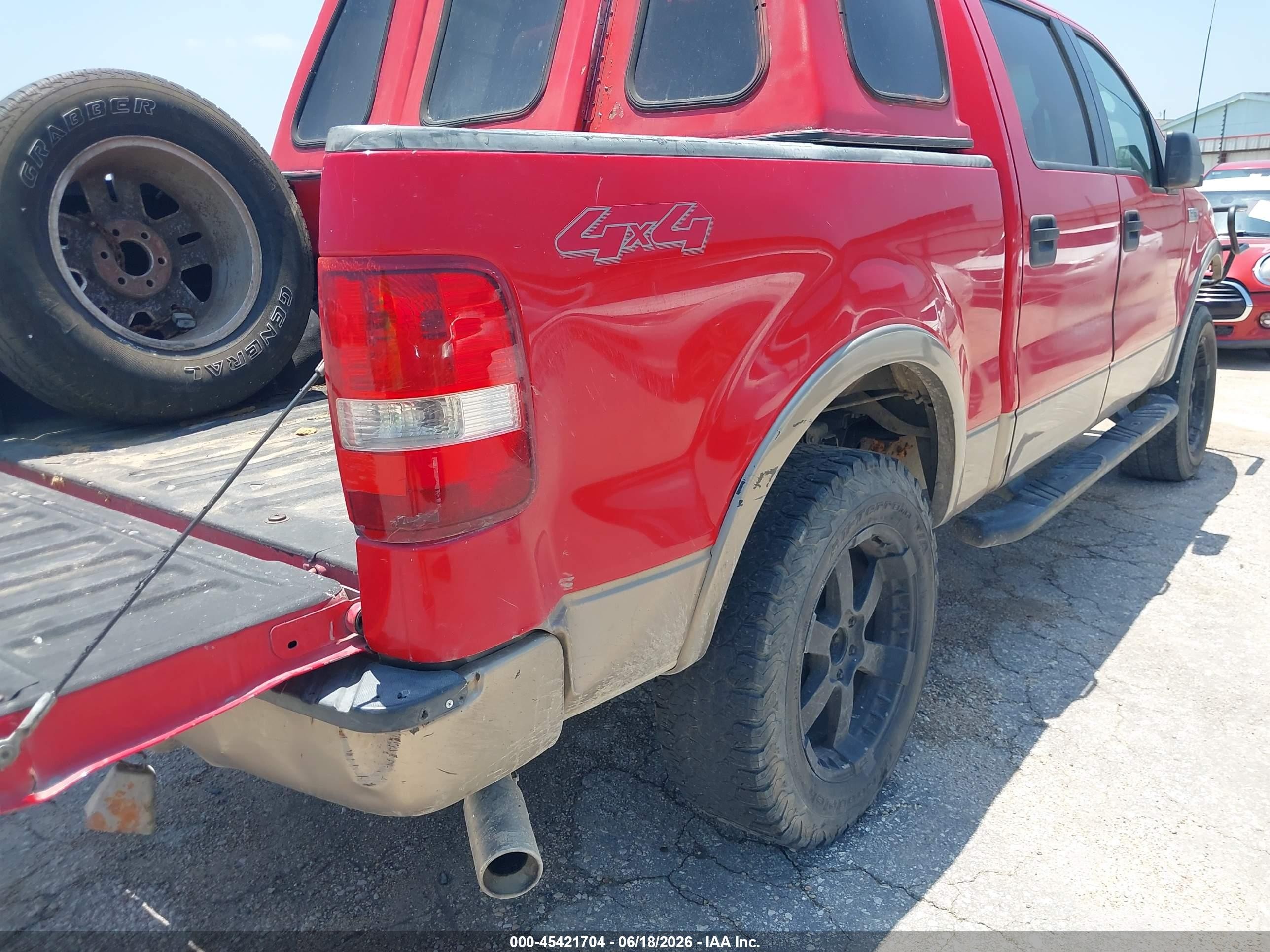 2004 Ford F-150 Fx4/lariat/xlt Red vin: 1FTPW14534KD61421