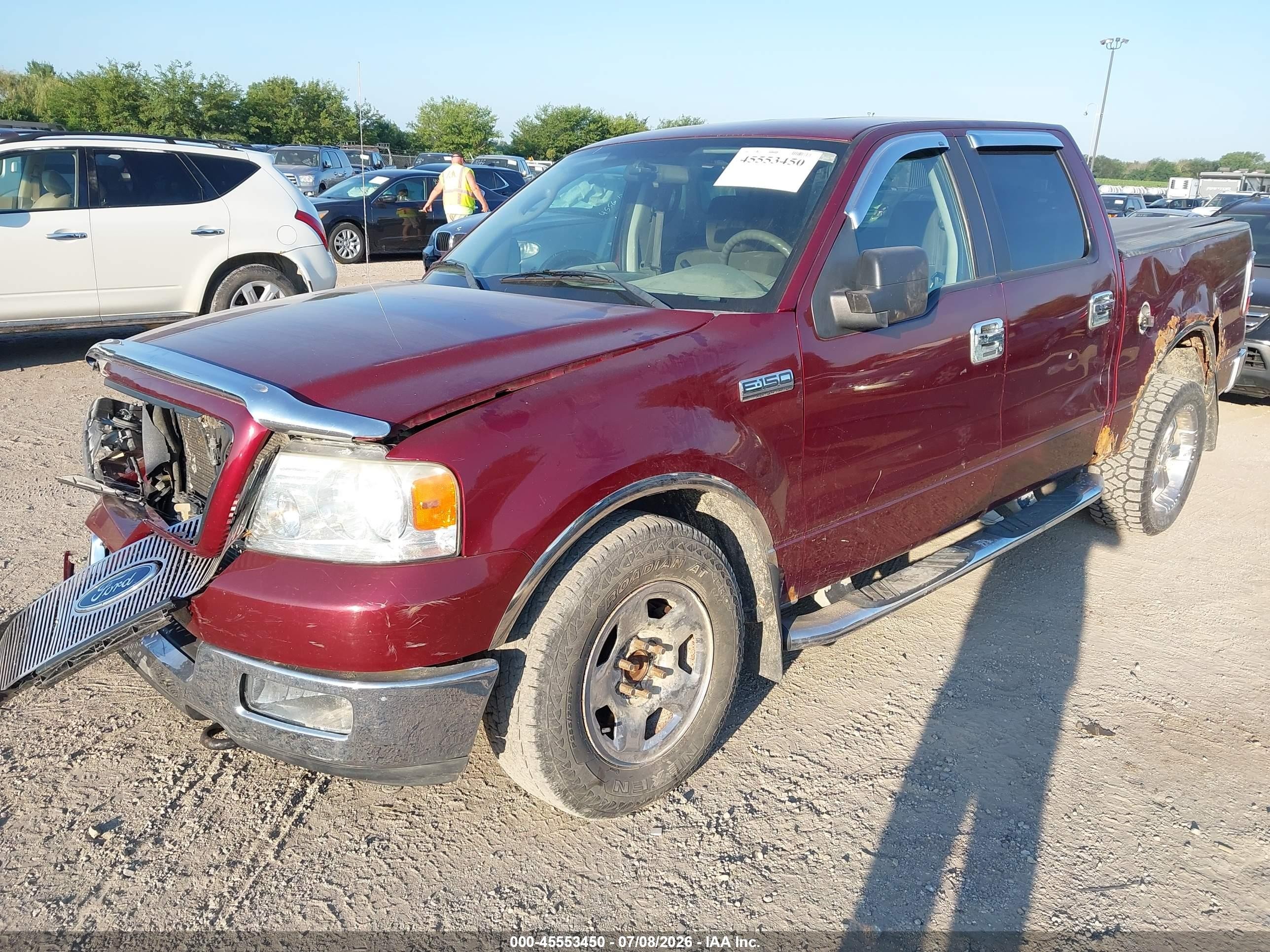 2005 Ford F-150 Fx4/lariat/xlt Red vin: 1FTPW14535FA14049