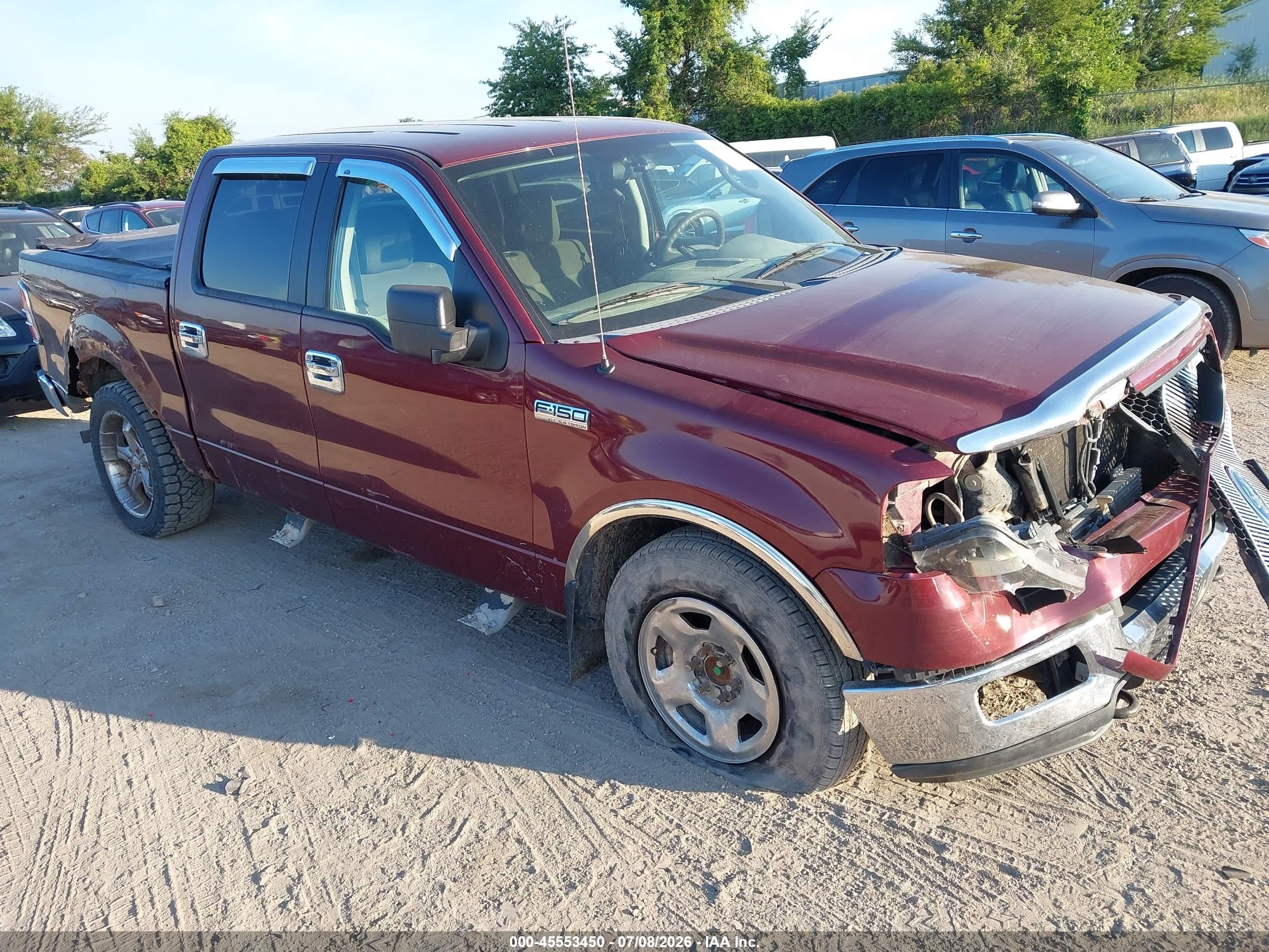 2005 Ford F-150 Fx4/lariat/xlt Red vin: 1FTPW14535FA14049
