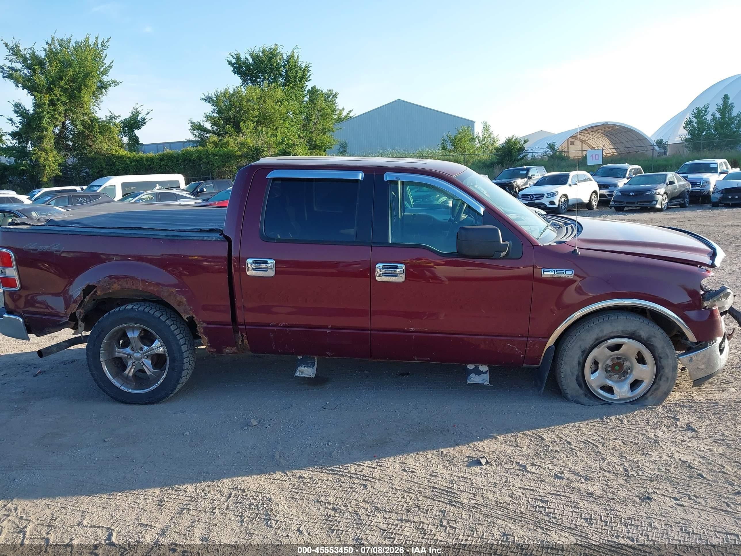2005 Ford F-150 Fx4/lariat/xlt Red vin: 1FTPW14535FA14049