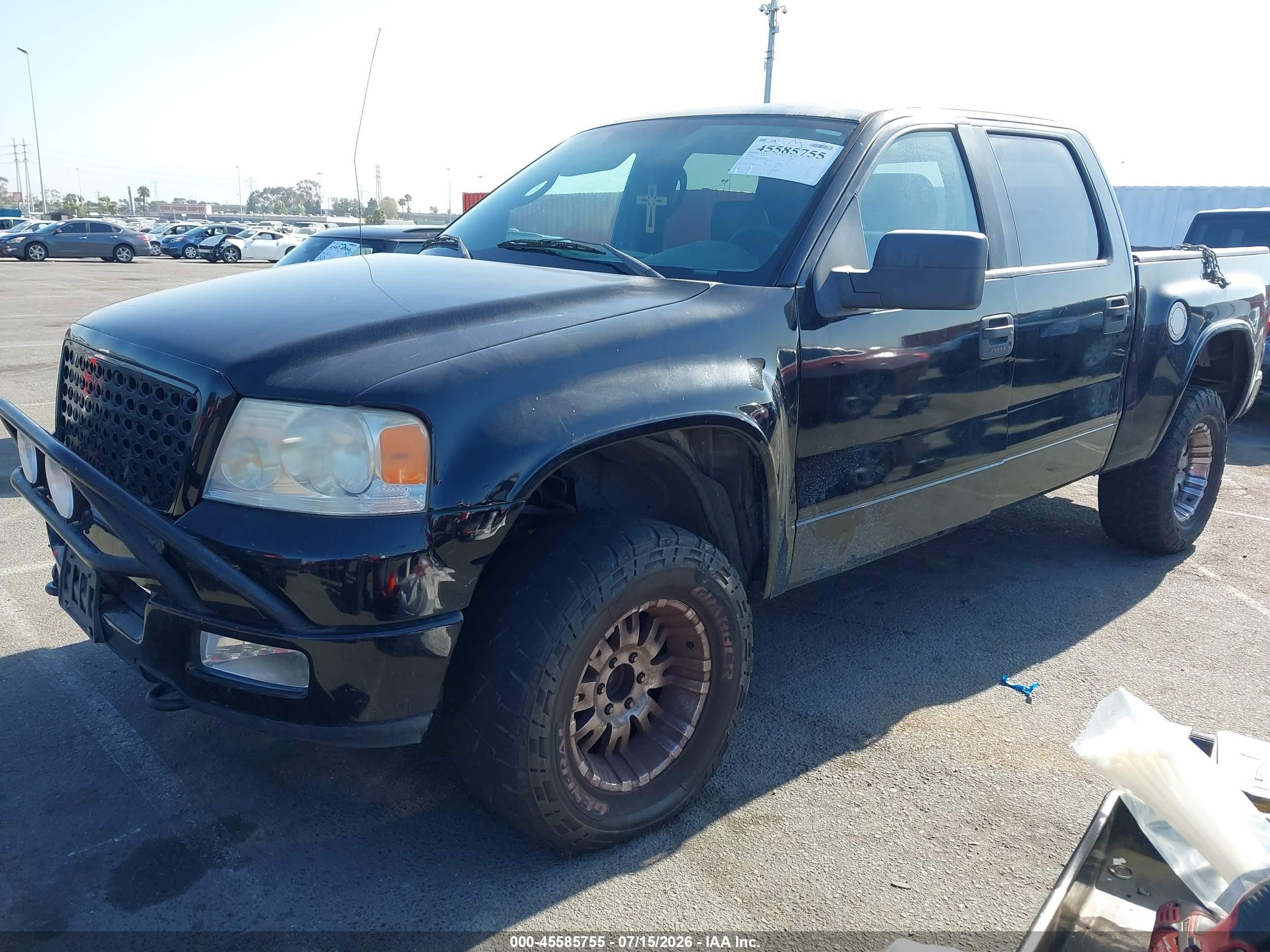 2005 Ford F-150 Fx4/lariat/xlt Black vin: 1FTPW14535FA22247