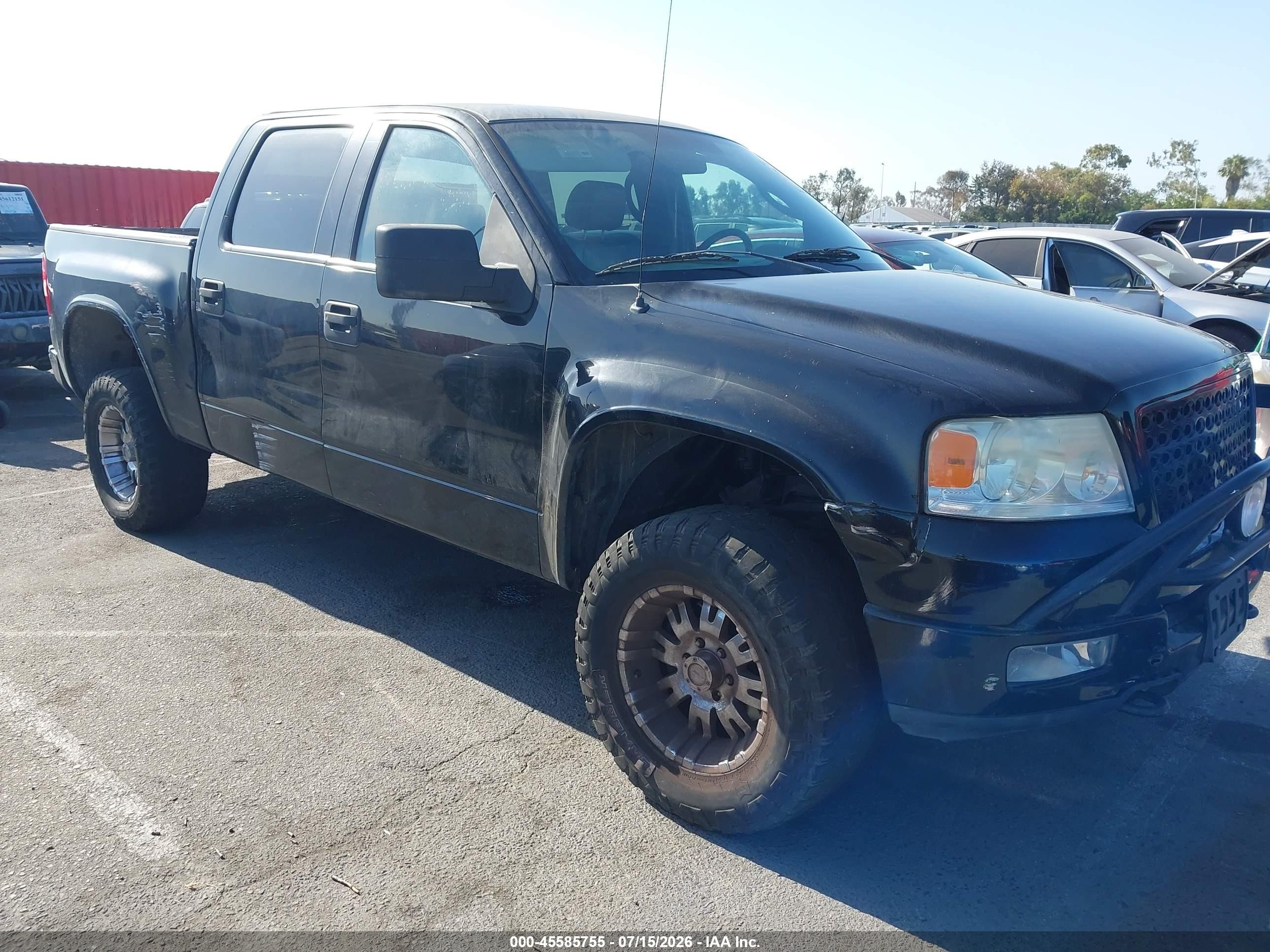 2005 Ford F-150 Fx4/lariat/xlt Black vin: 1FTPW14535FA22247