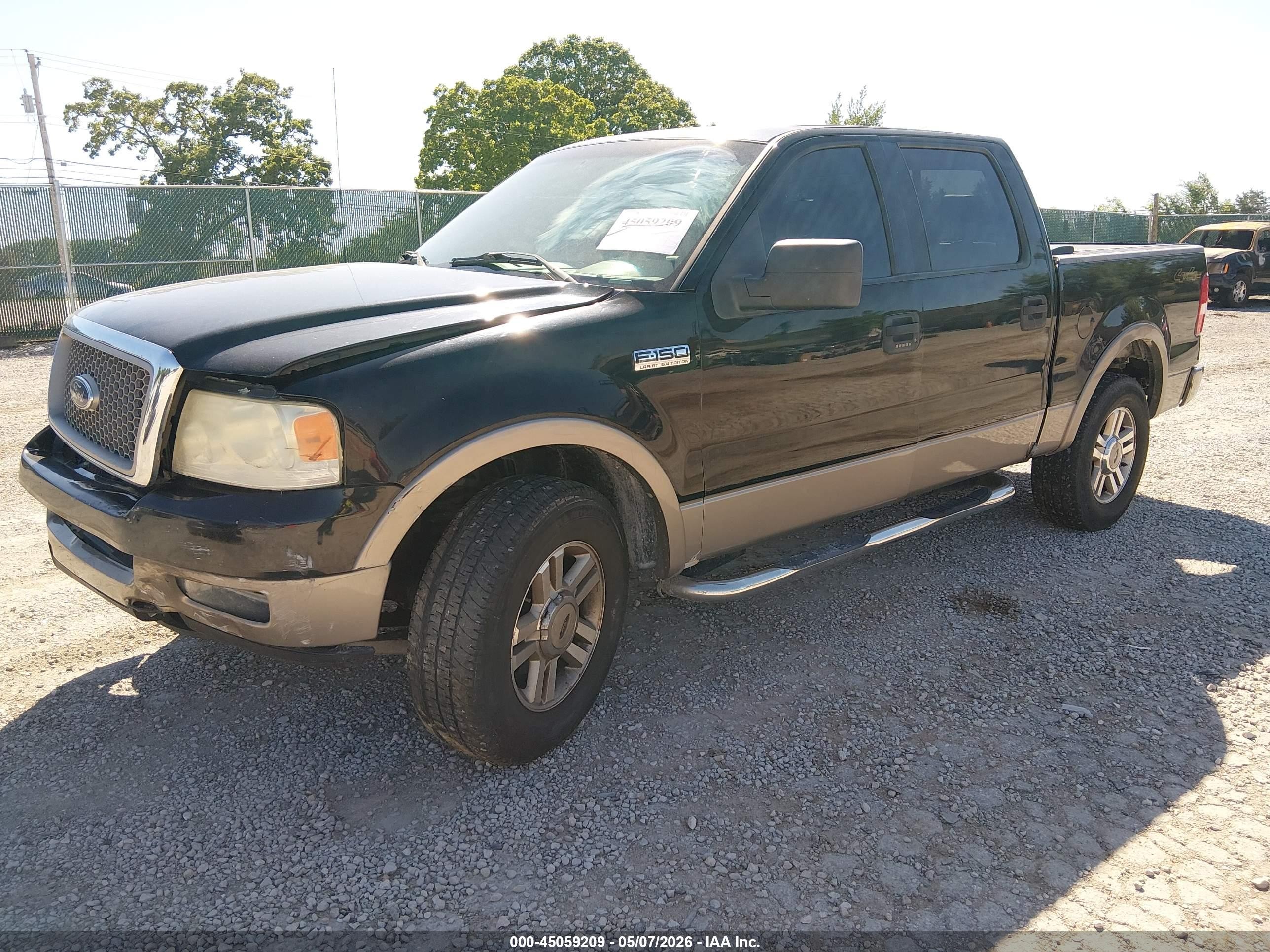 2005 Ford F-150 Fx4/lariat/xlt Black vin: 1FTPW14535FB55459