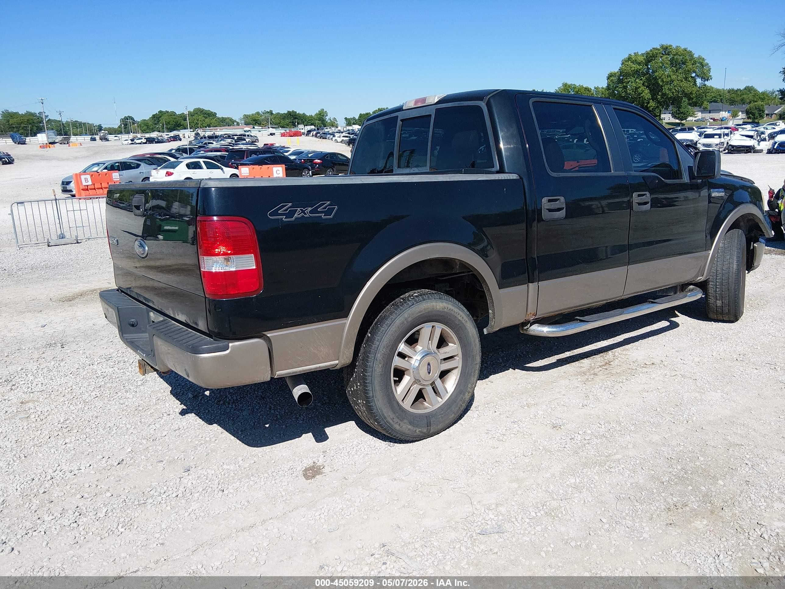 2005 Ford F-150 Fx4/lariat/xlt Black vin: 1FTPW14535FB55459