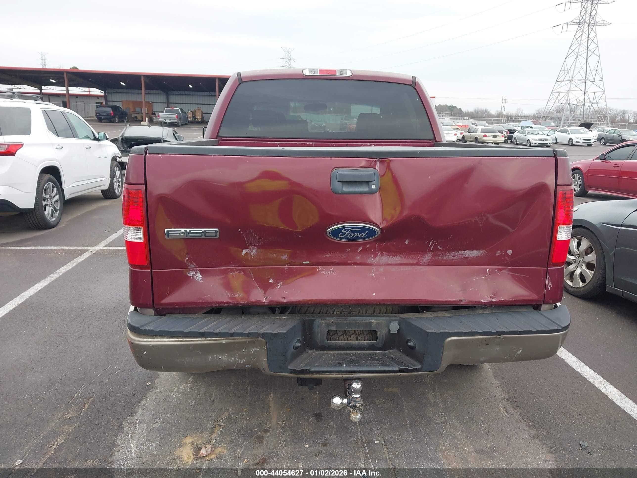 2005 Ford F-150 Fx4/lariat/xlt Burgundy vin: 1FTPW14535KD79855