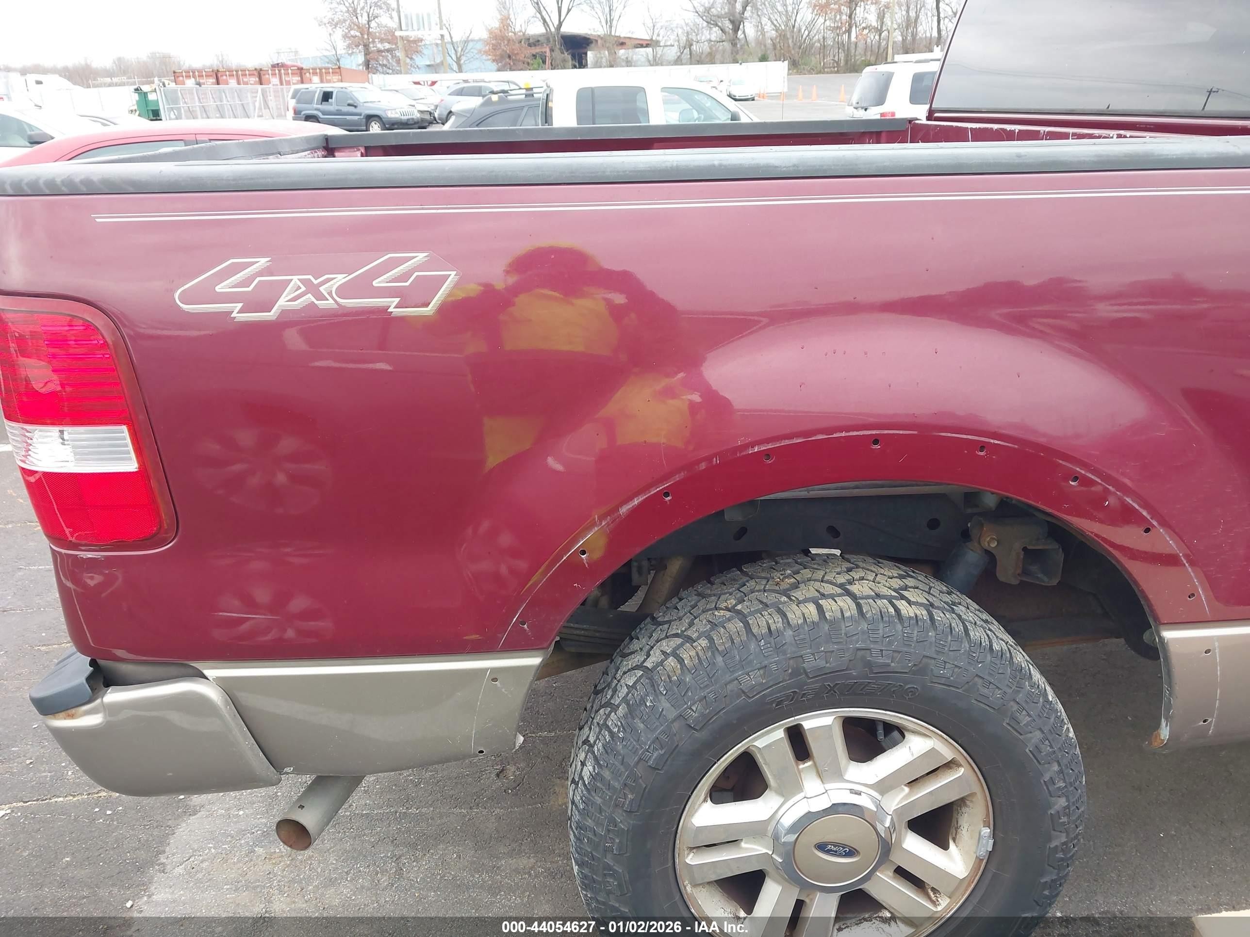 2005 Ford F-150 Fx4/lariat/xlt Burgundy vin: 1FTPW14535KD79855