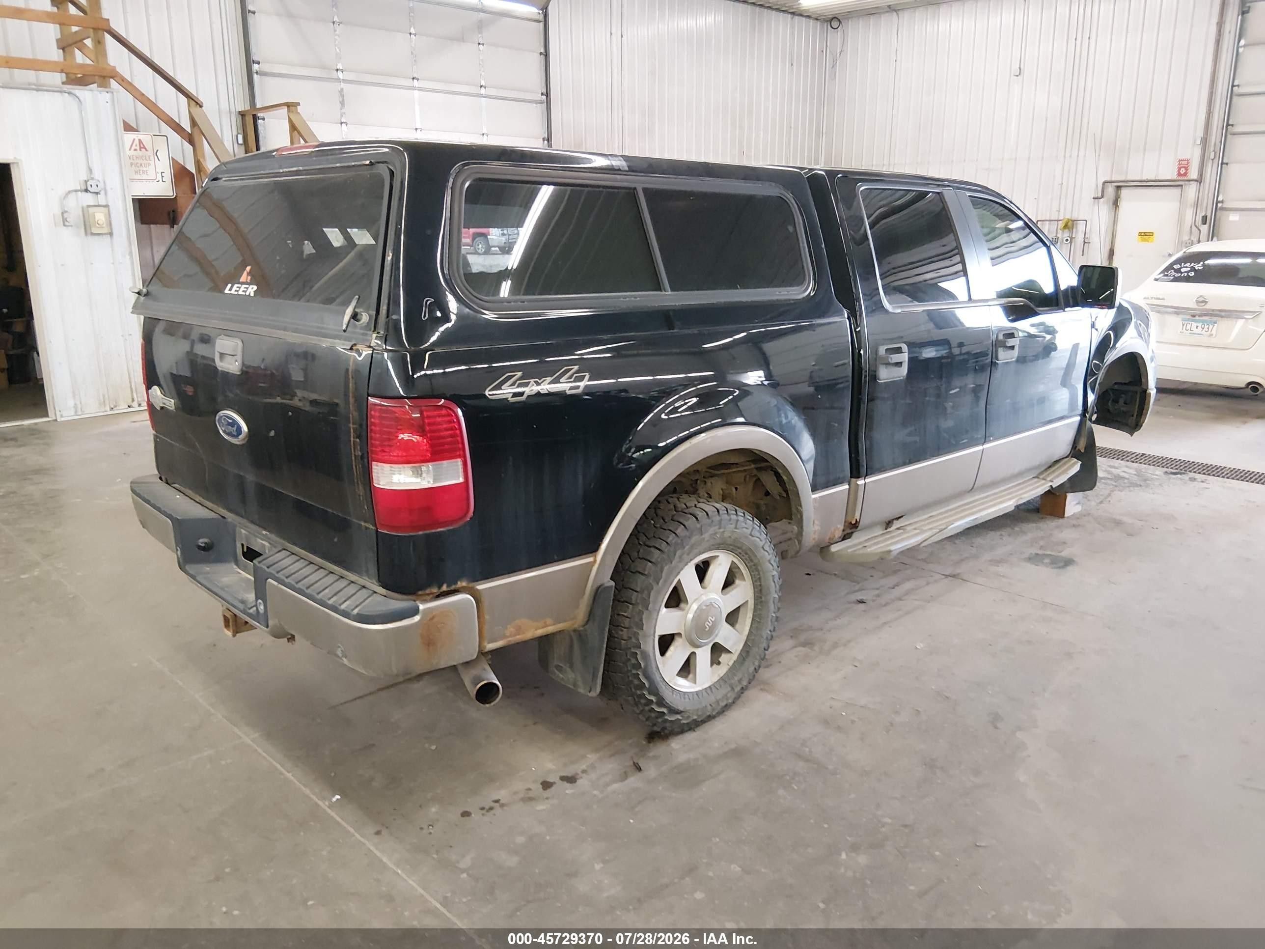 2005 Ford F-150 Fx4/lariat/xlt Black vin: 1FTPW14535KE55137