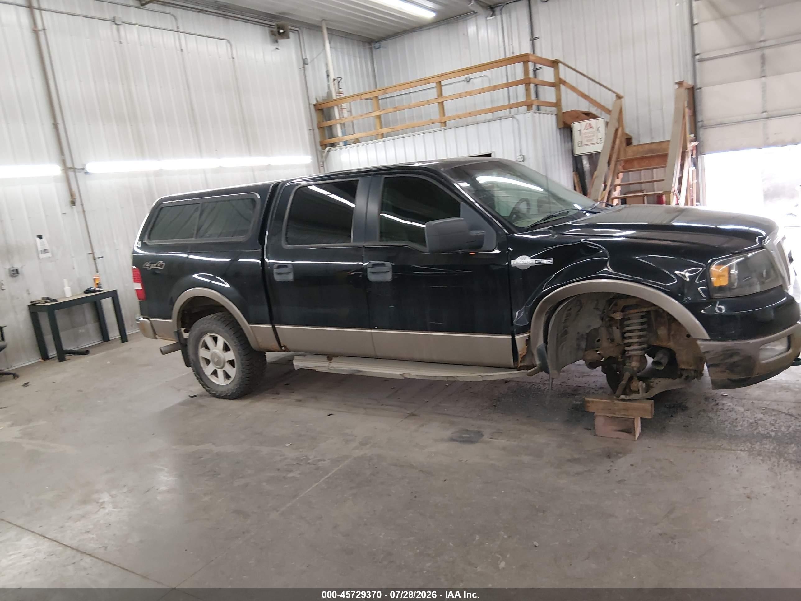 2005 Ford F-150 Fx4/lariat/xlt Black vin: 1FTPW14535KE55137