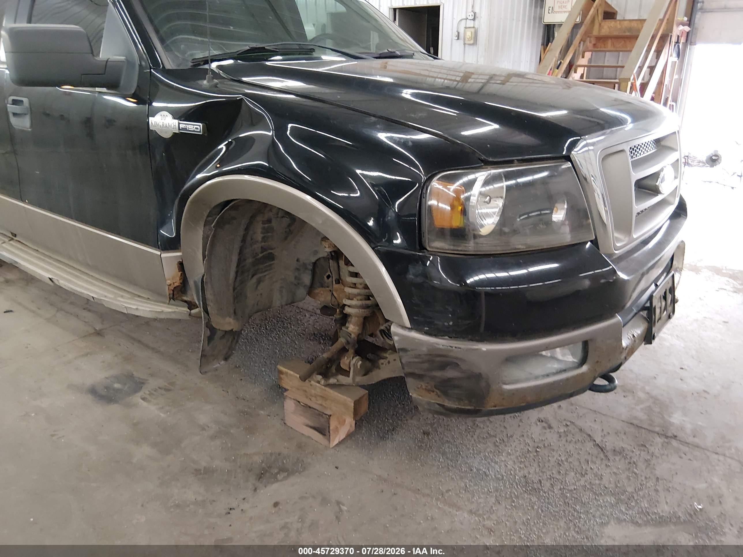 2005 Ford F-150 Fx4/lariat/xlt Black vin: 1FTPW14535KE55137