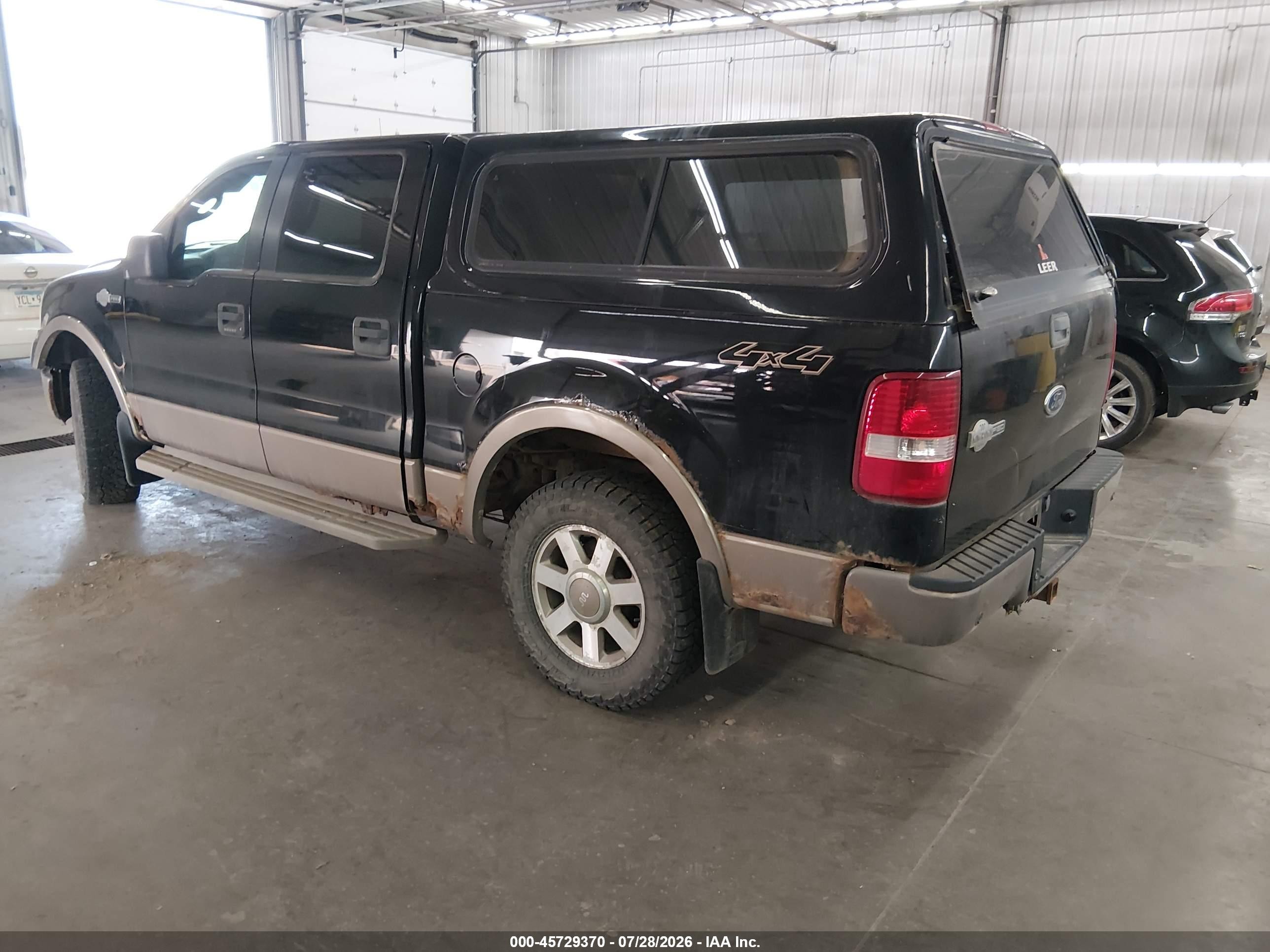 2005 Ford F-150 Fx4/lariat/xlt Black vin: 1FTPW14535KE55137