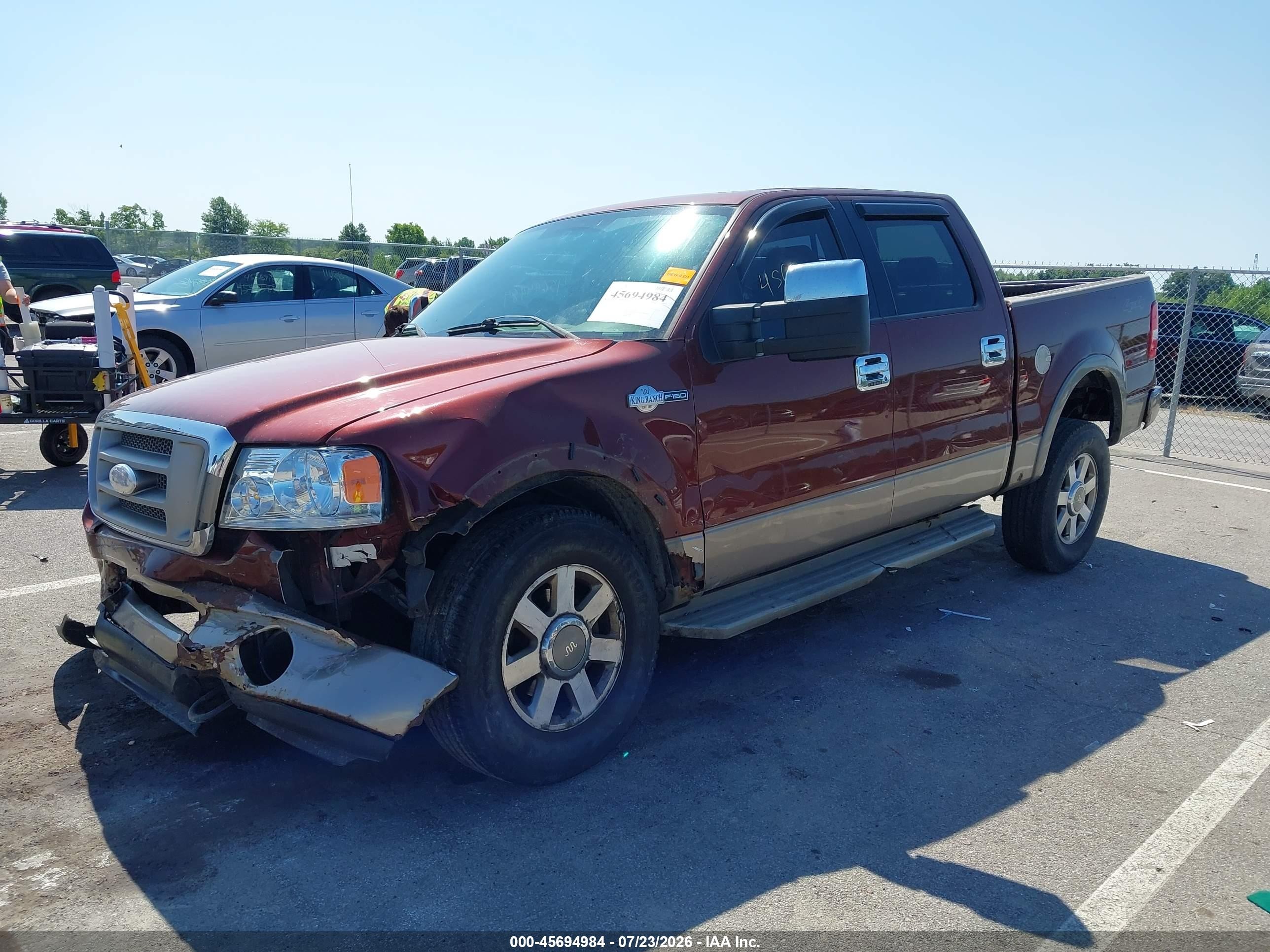 2006 Ford F-150 Fx4/lariat/xlt Orange vin: 1FTPW14536KB14161