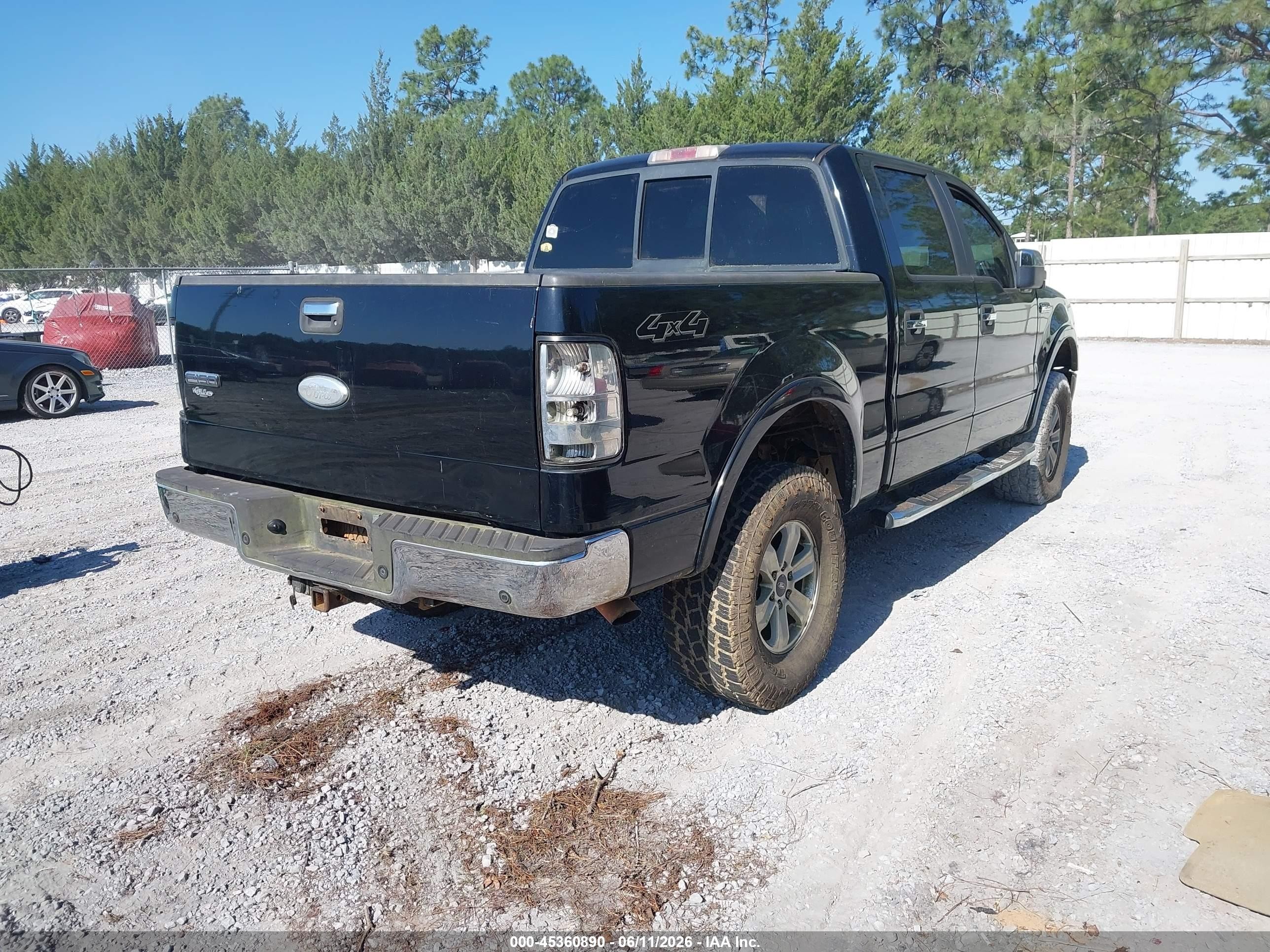 2007 Ford F-150 Fx4/lariat/xlt Black vin: 1FTPW14537FA97677