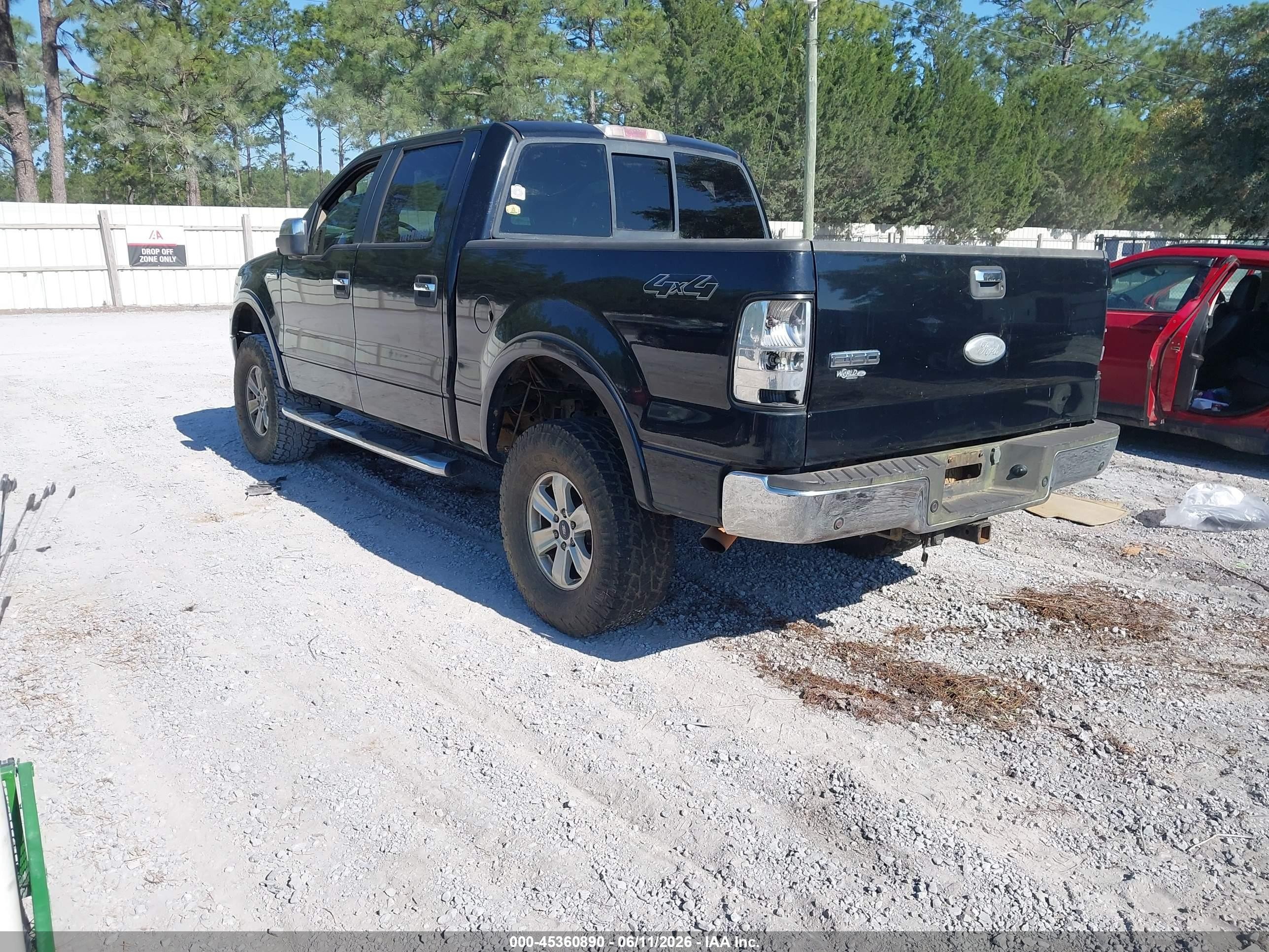 2007 Ford F-150 Fx4/lariat/xlt Black vin: 1FTPW14537FA97677