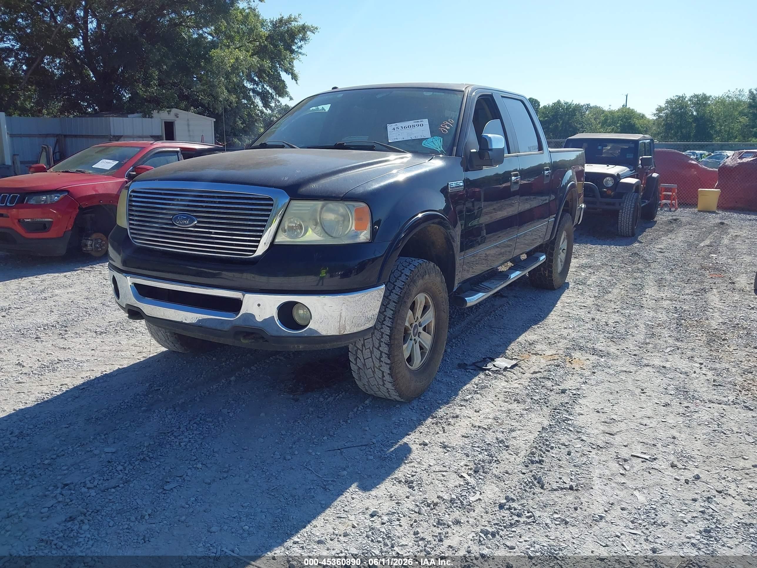 2007 Ford F-150 Fx4/lariat/xlt Black vin: 1FTPW14537FA97677