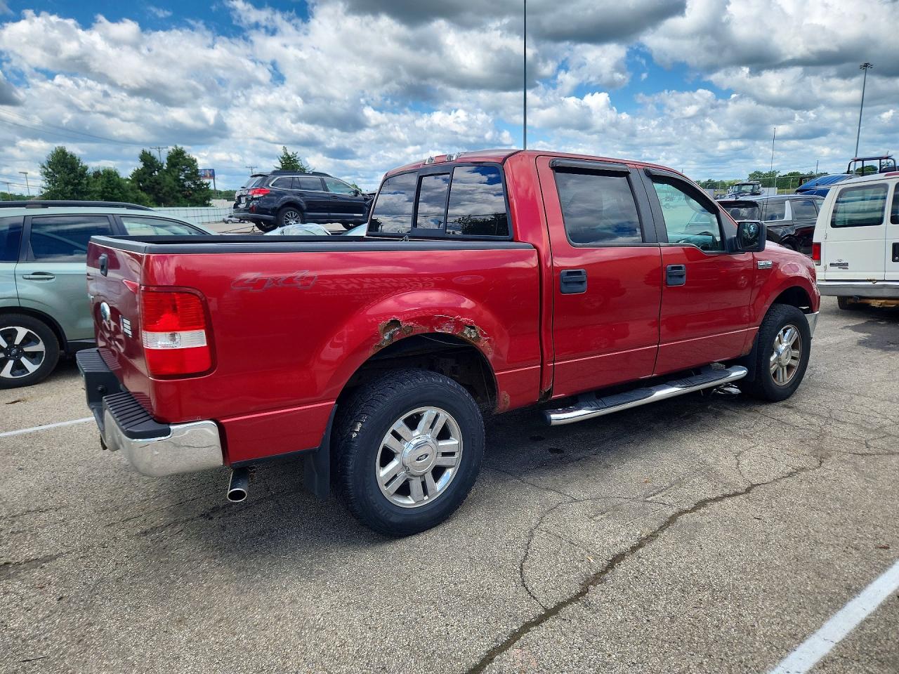 2007 Ford F150 Supercrew Red vin: 1FTPW14537FB42343