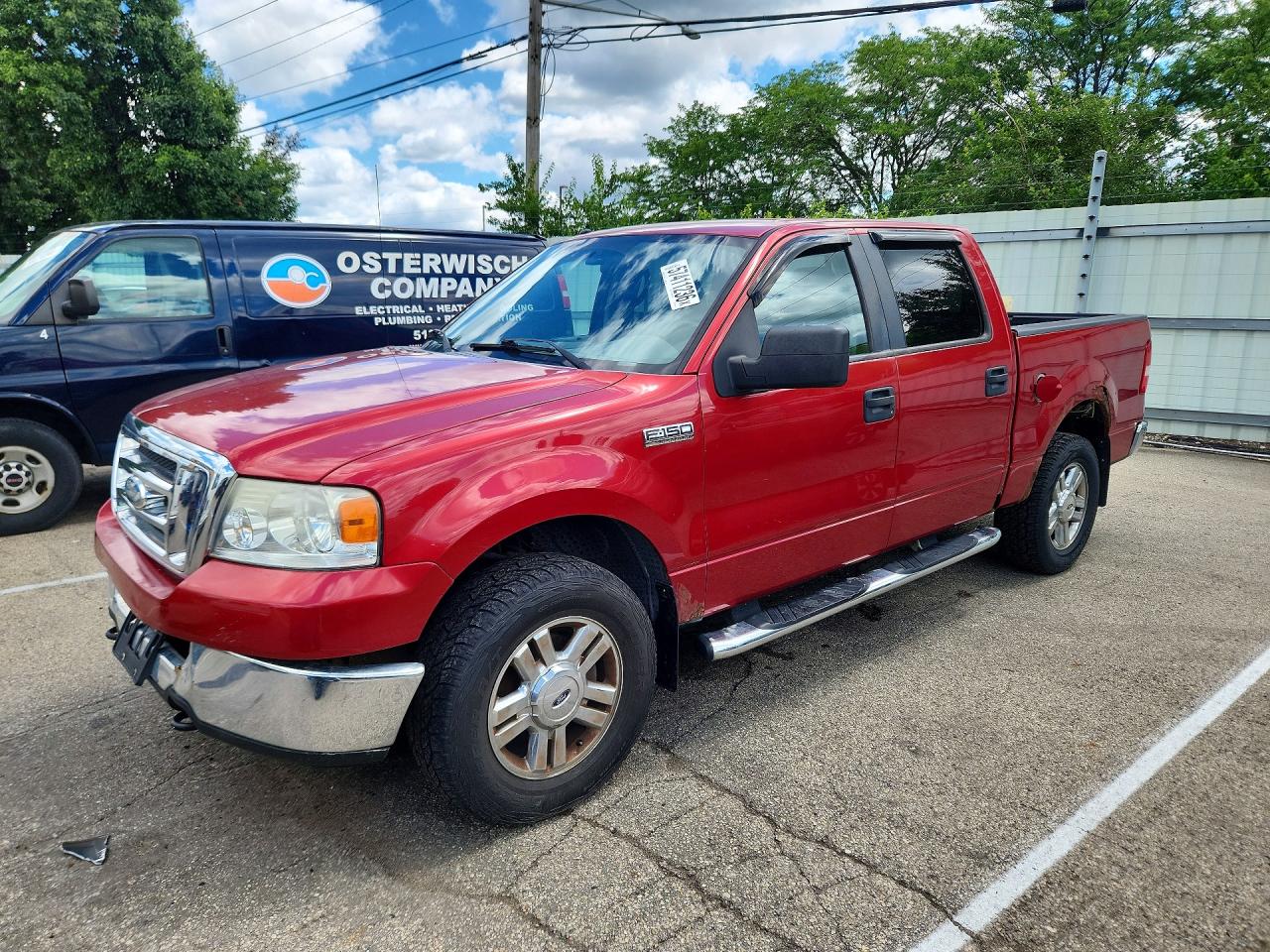 2007 Ford F150 Supercrew Red vin: 1FTPW14537FB42343