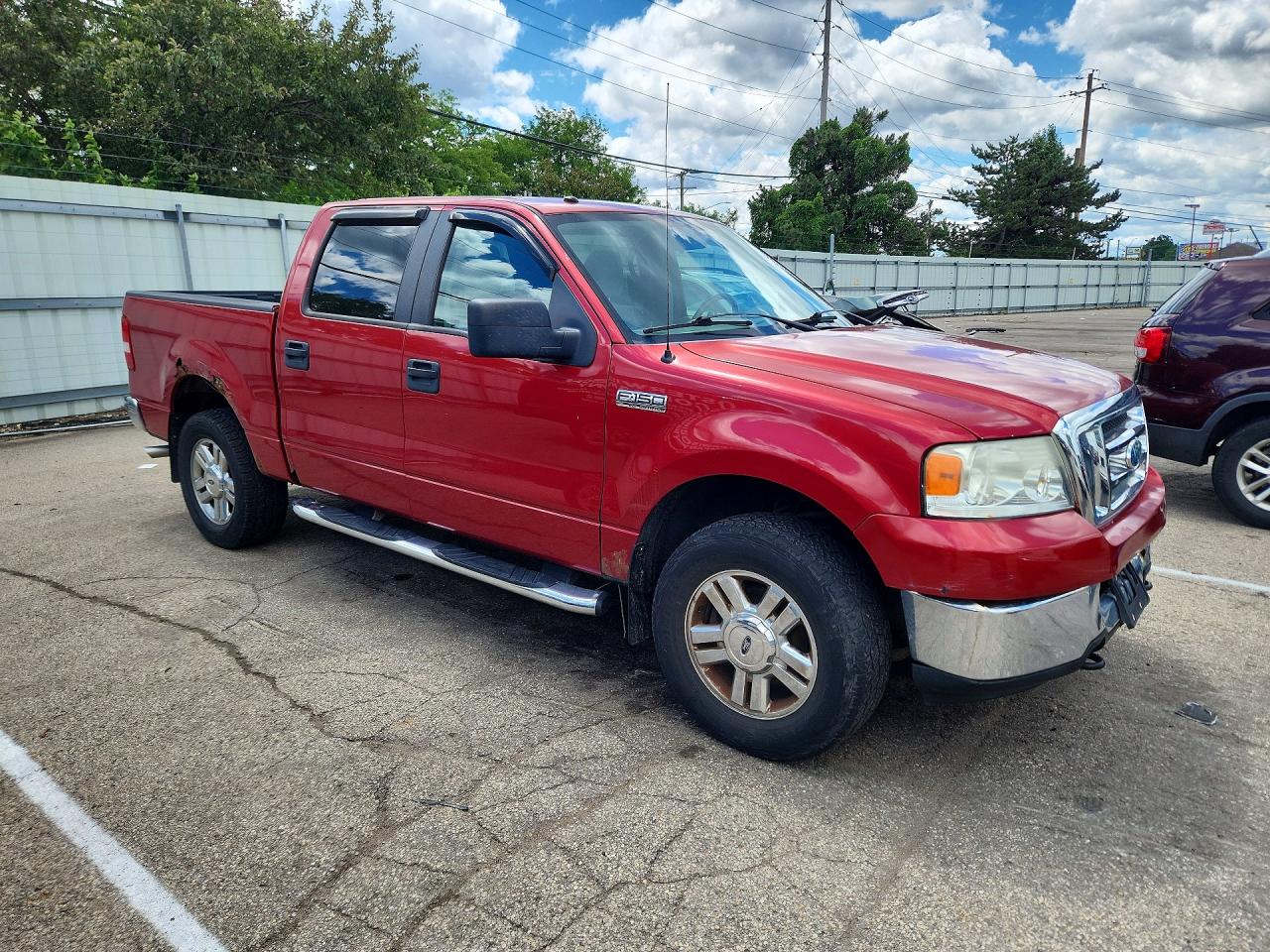 2007 Ford F150 Supercrew Red vin: 1FTPW14537FB42343