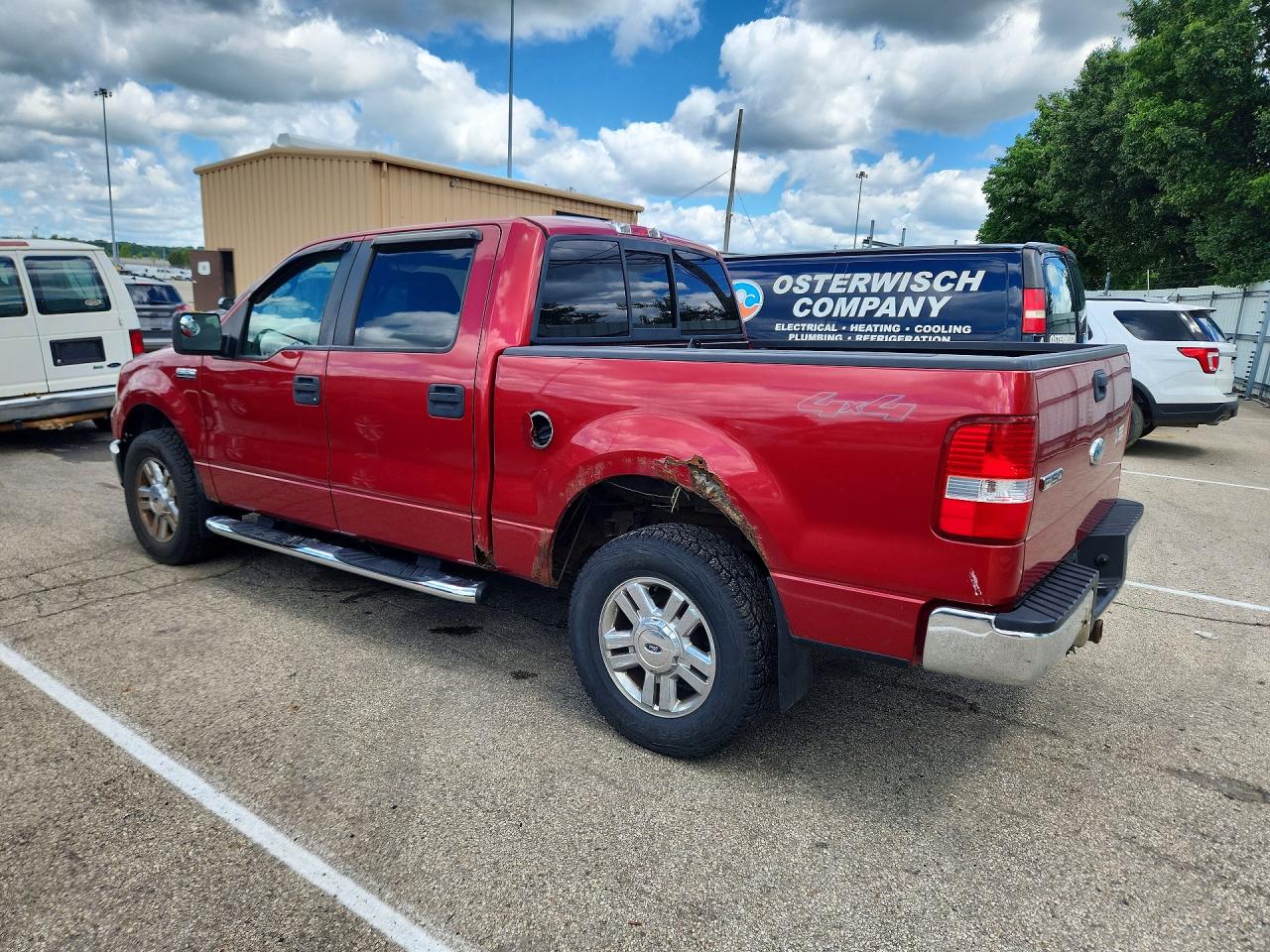 2007 Ford F150 Supercrew Red vin: 1FTPW14537FB42343