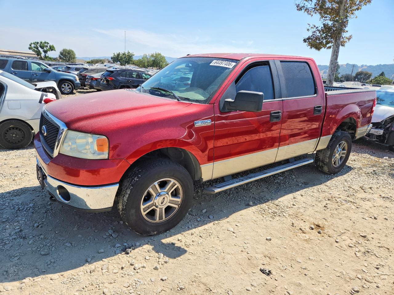 2007 Ford F150 Supercrew Красный vin: 1FTPW14537KB09866