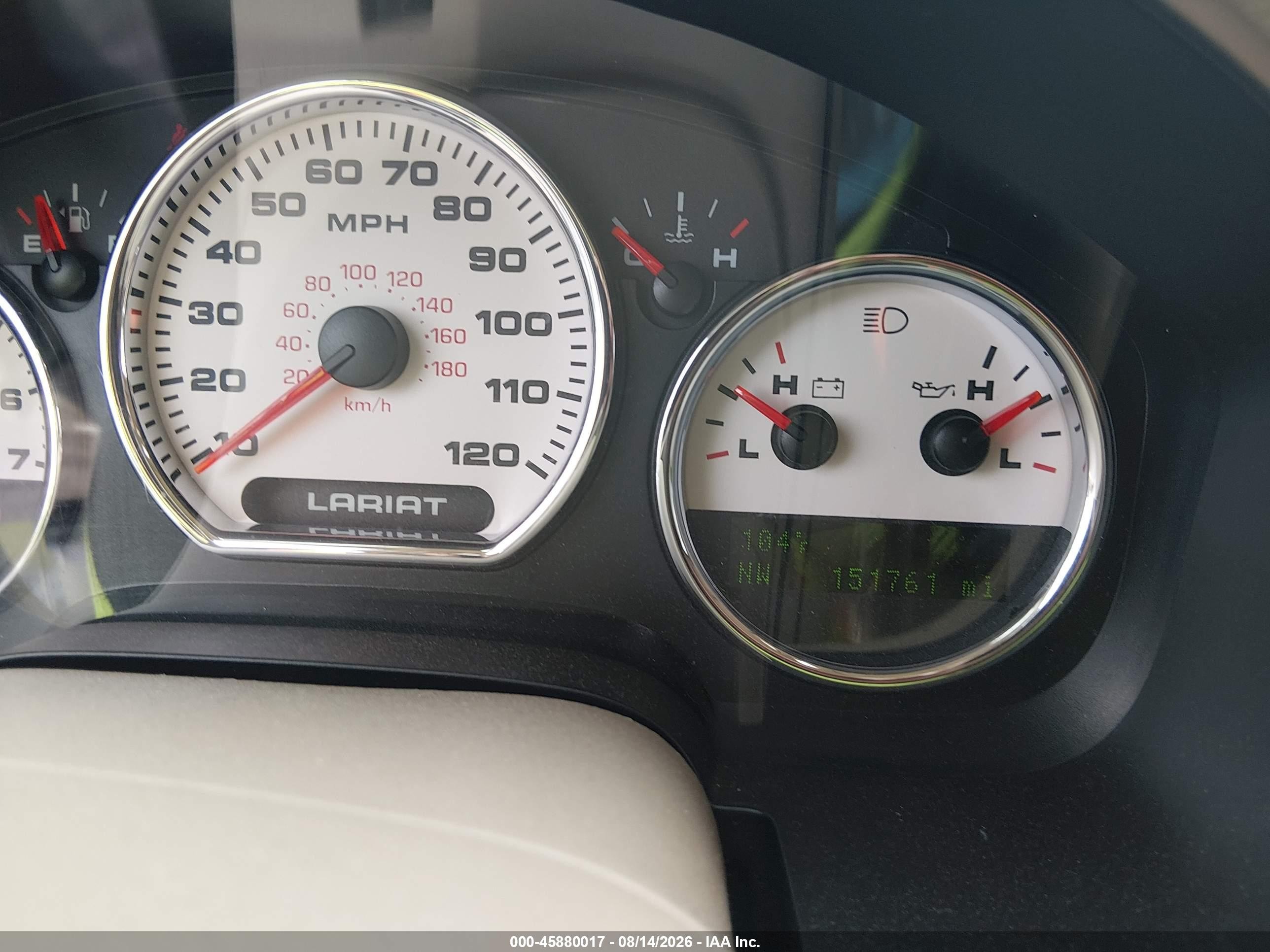 2008 Ford F-150 60th Anniversary/fx4/king Ranch/lariat/limited/xlt White vin: 1FTPW14538FB18674