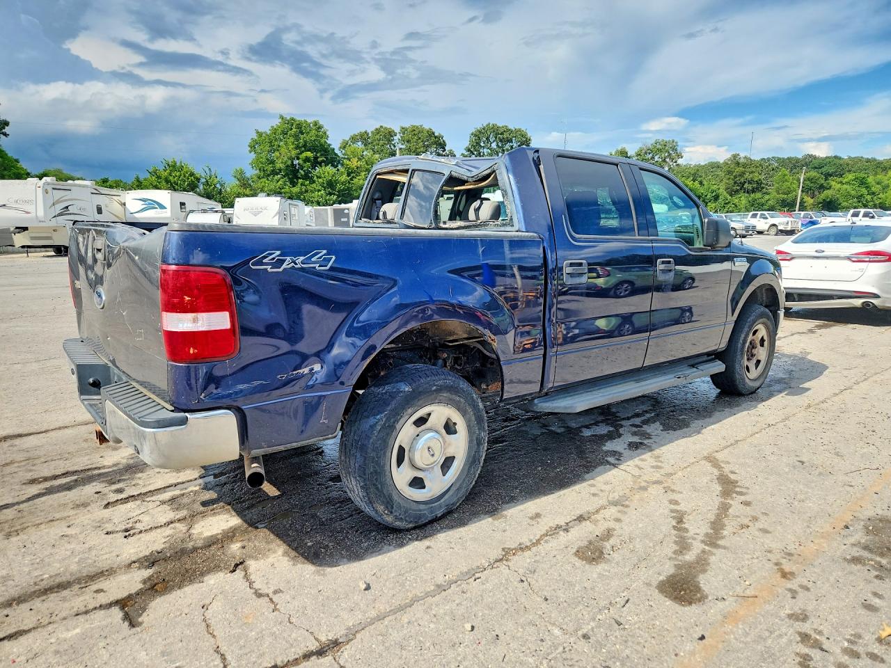 2004 Ford F150 Supercrew Blue vin: 1FTPW14544KC11754