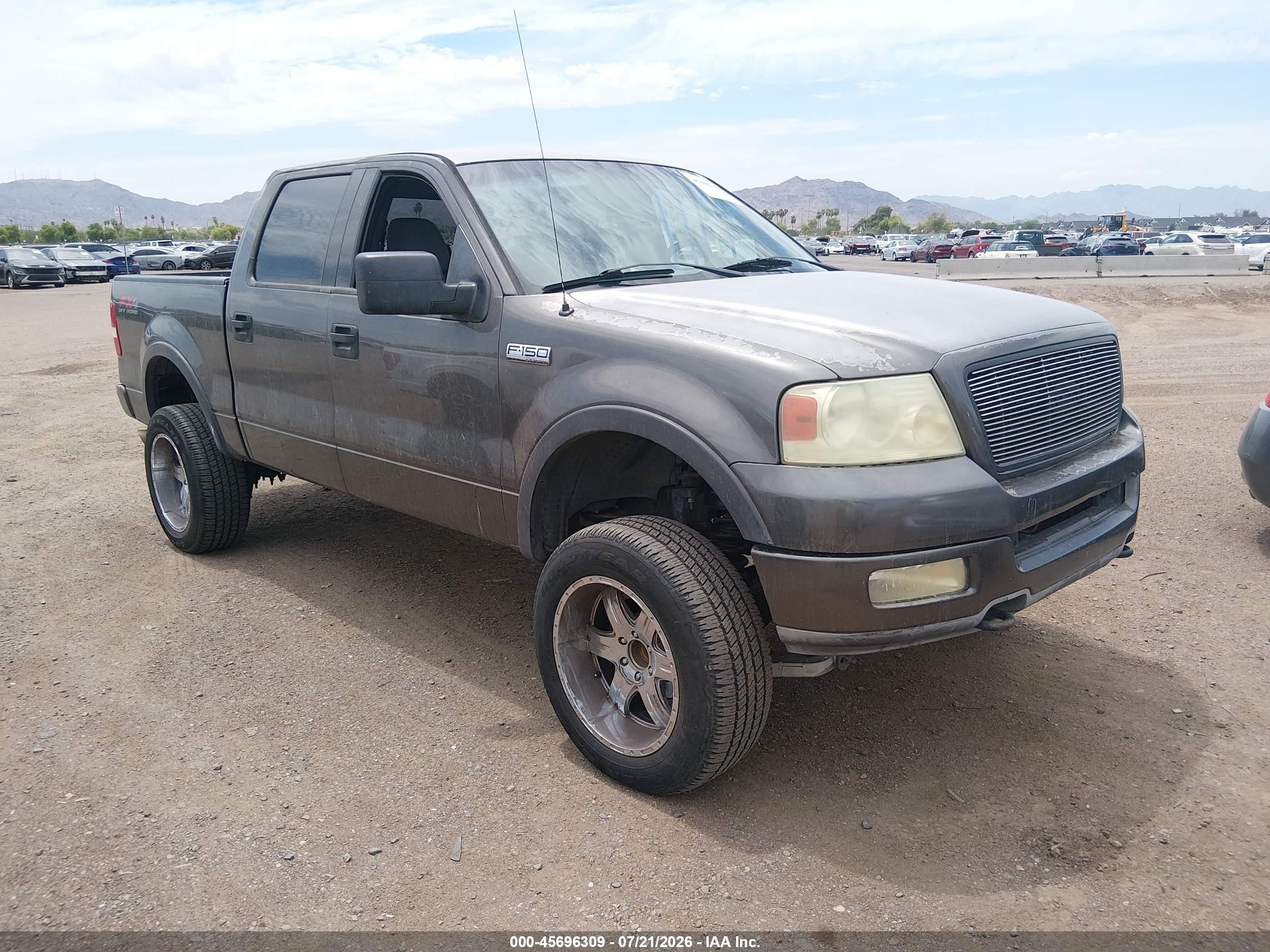 2004 Ford F-150 Fx4/lariat/xlt Gray vin: 1FTPW14544KC16033