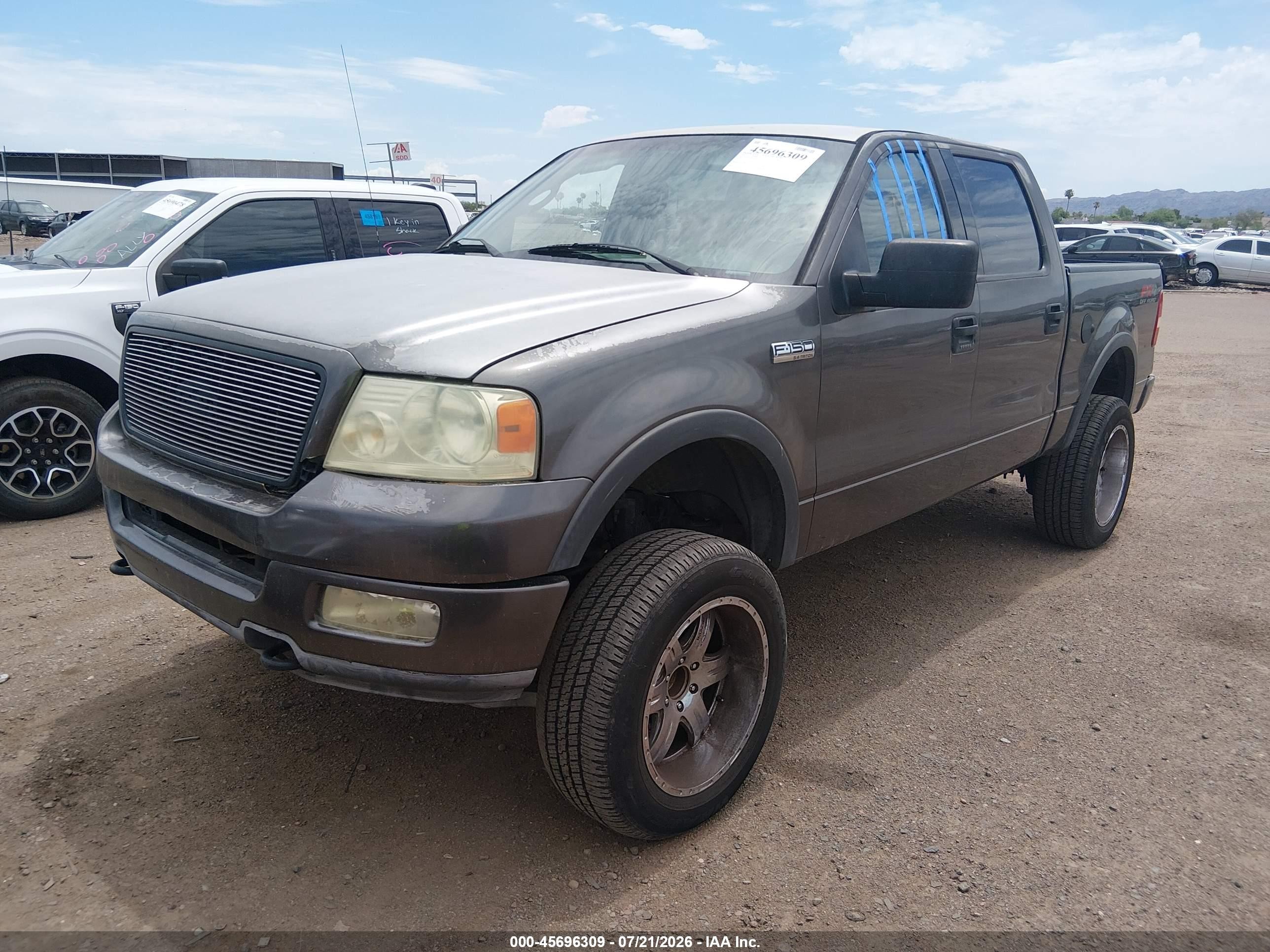 2004 Ford F-150 Fx4/lariat/xlt Gray vin: 1FTPW14544KC16033