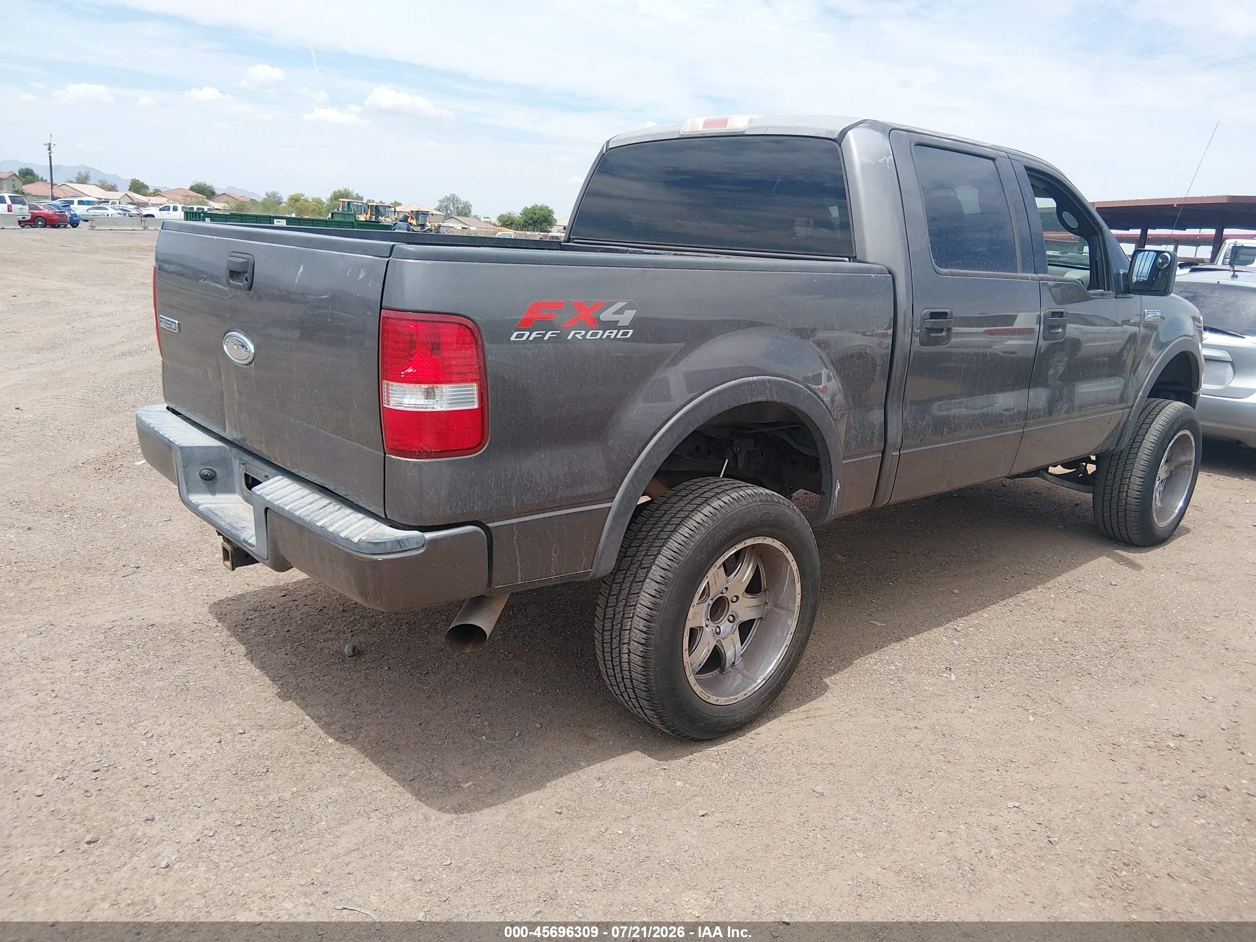 2004 Ford F-150 Fx4/lariat/xlt Gray vin: 1FTPW14544KC16033
