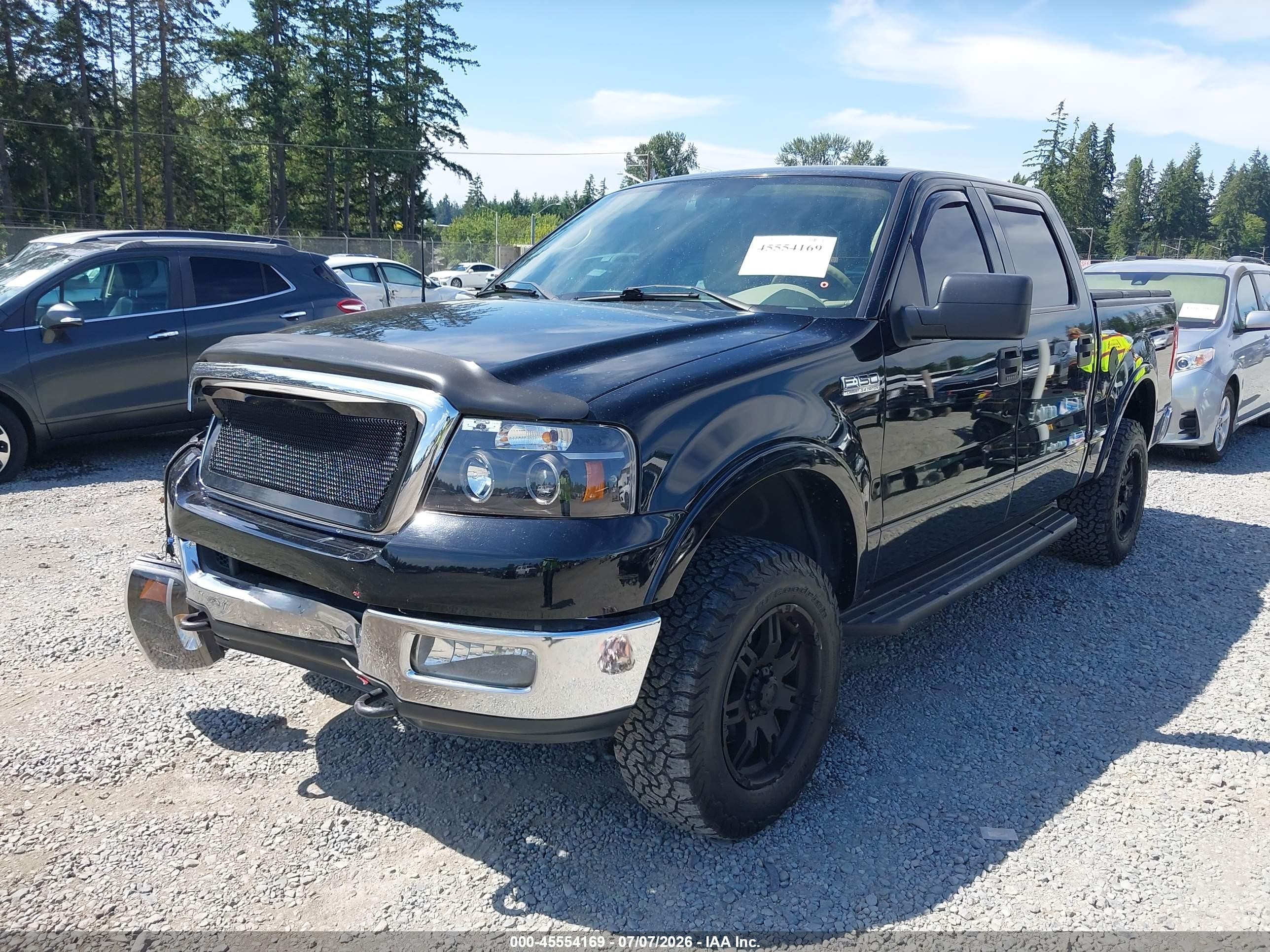 2004 Ford F-150 Fx4/lariat/xlt Black vin: 1FTPW14544KC53714