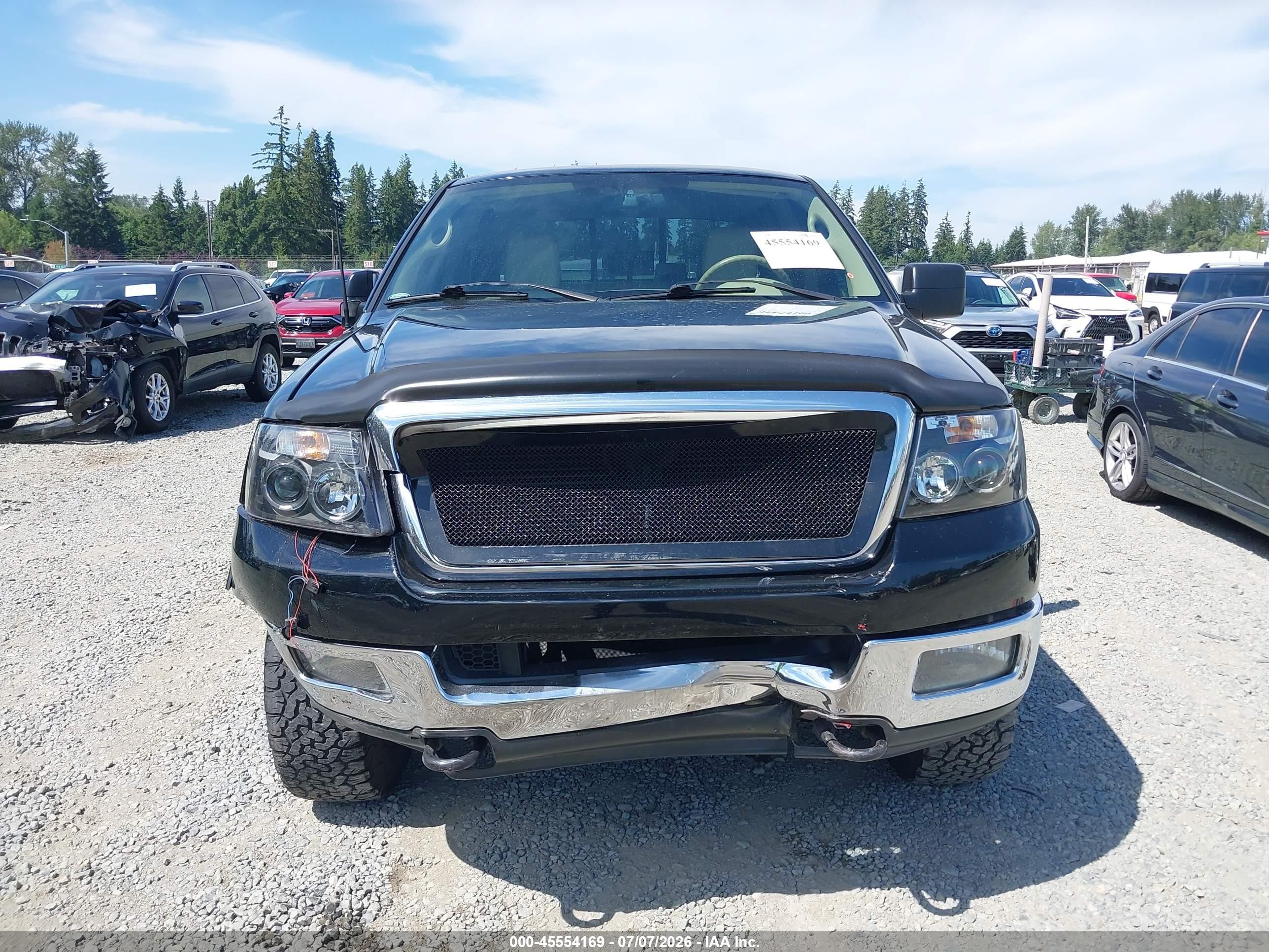 2004 Ford F-150 Fx4/lariat/xlt Black vin: 1FTPW14544KC53714