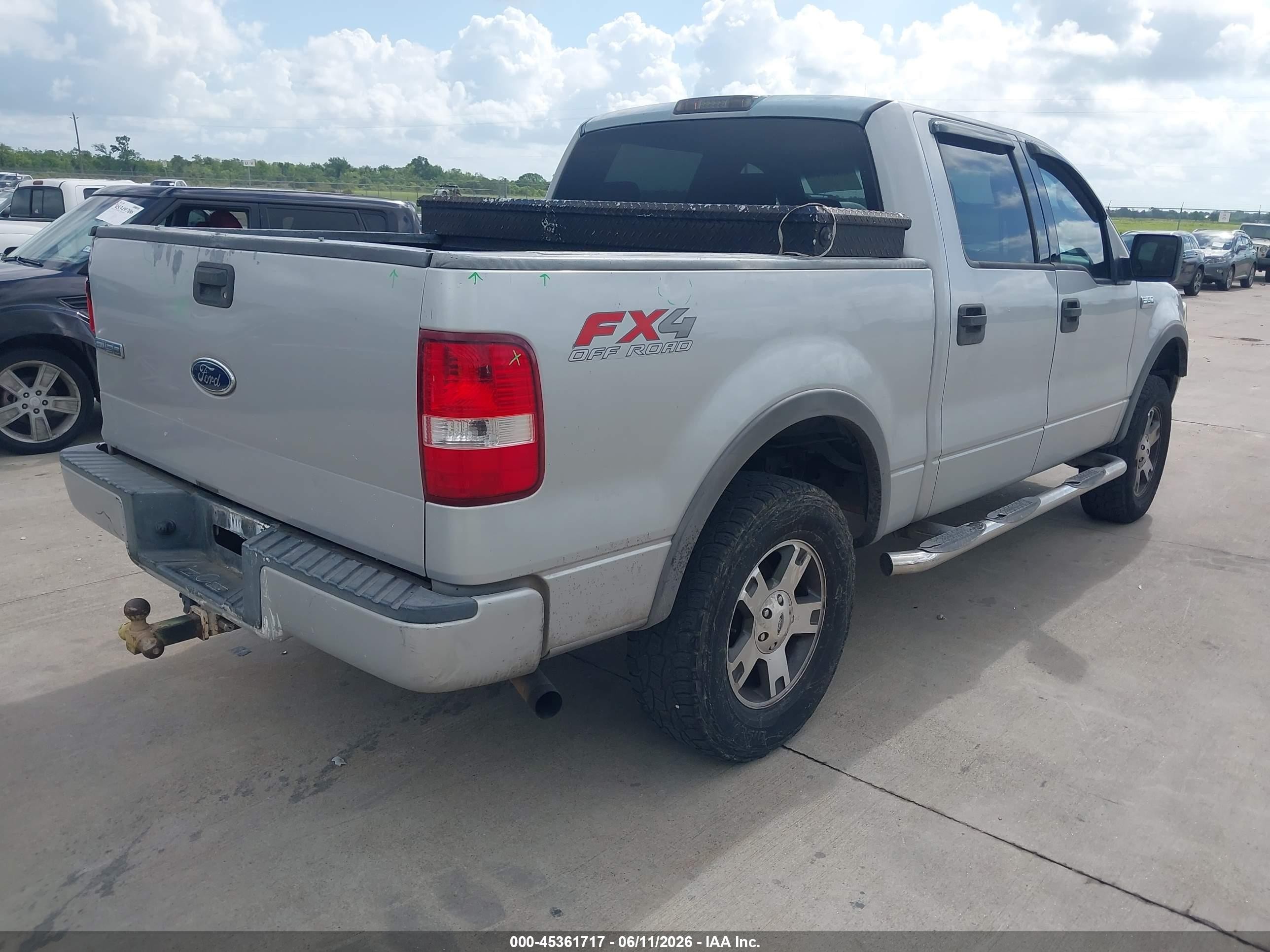 2004 Ford F-150 Fx4/lariat/xlt Gray vin: 1FTPW14544KC99270