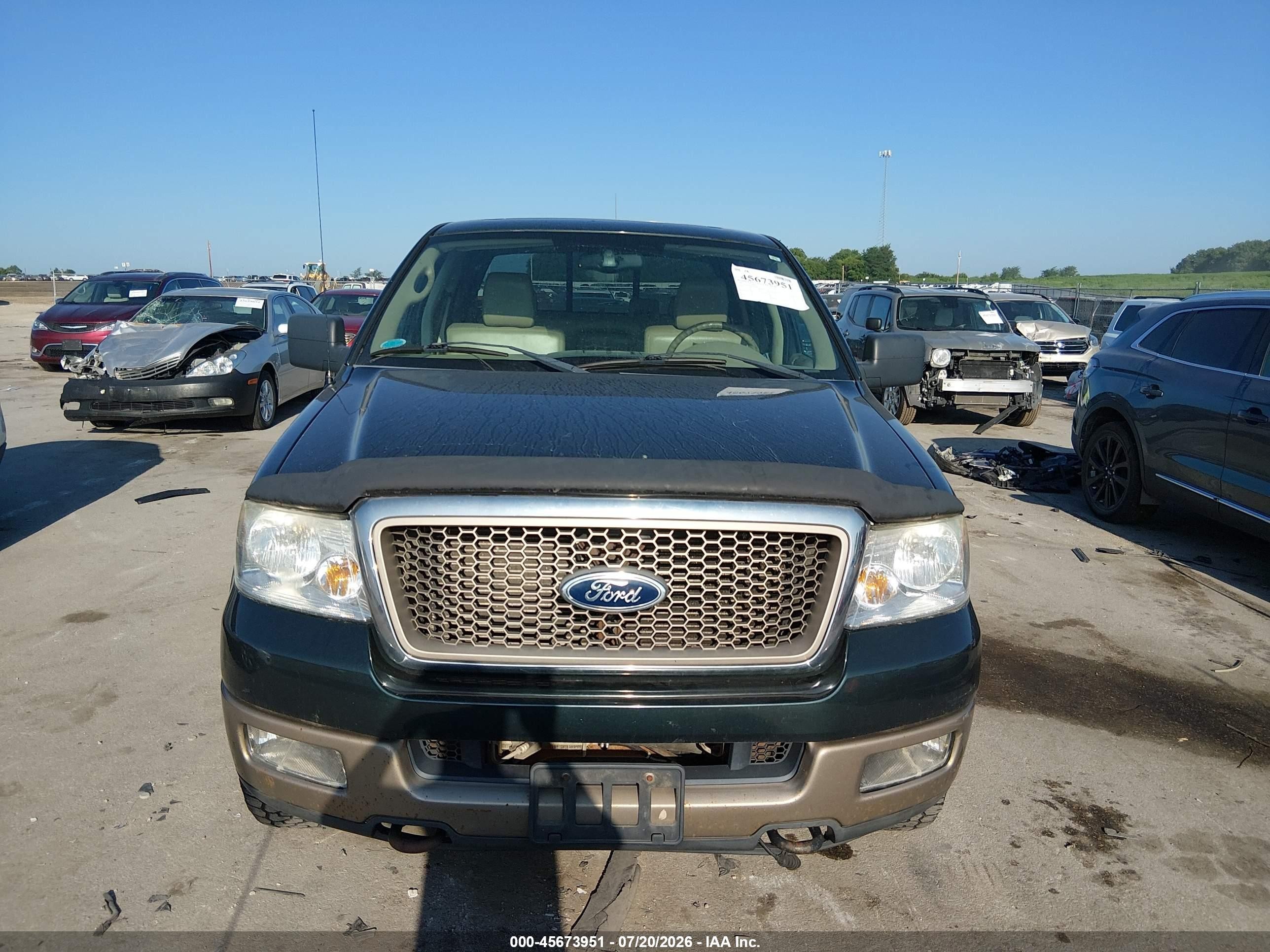 2005 Ford F-150 Fx4/lariat/xlt Green vin: 1FTPW14545FA28249