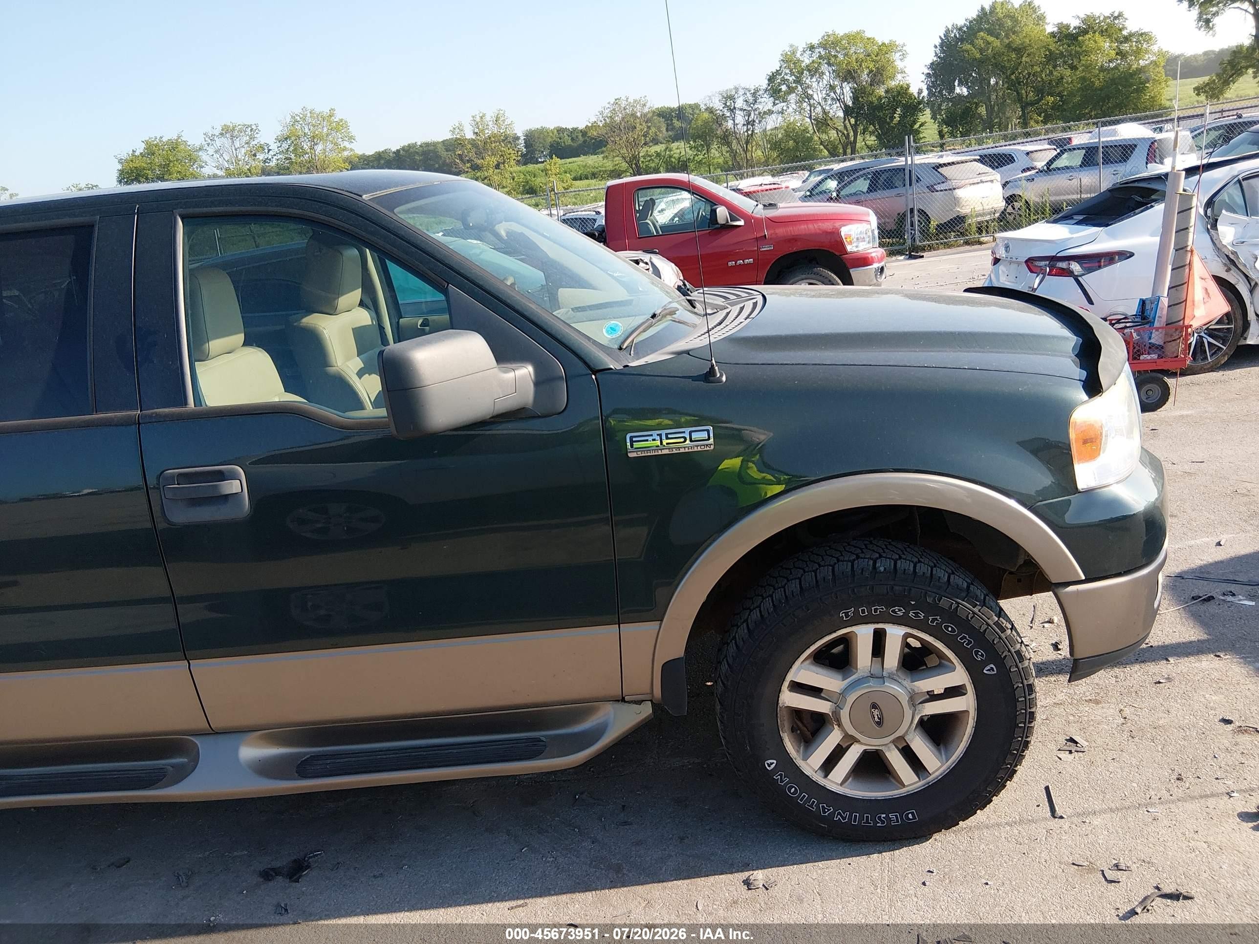 2005 Ford F-150 Fx4/lariat/xlt Green vin: 1FTPW14545FA28249