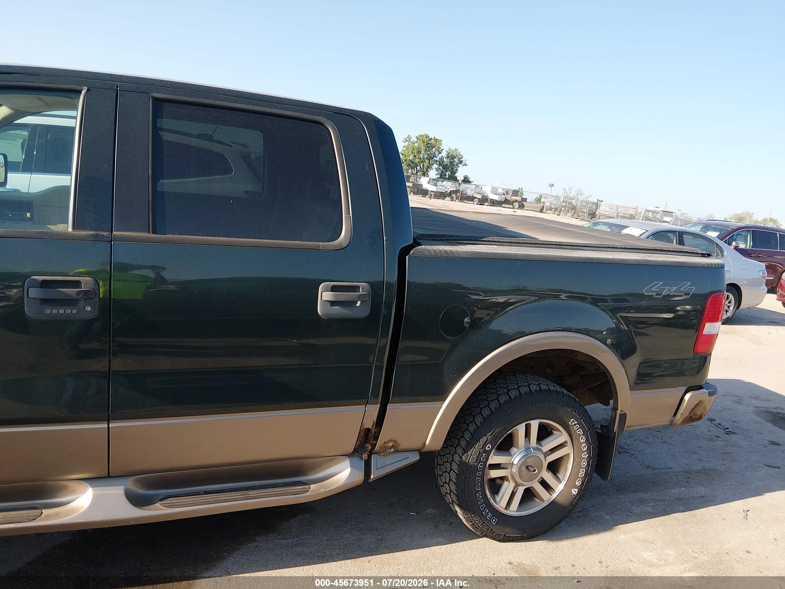 2005 Ford F-150 Fx4/lariat/xlt Green vin: 1FTPW14545FA28249