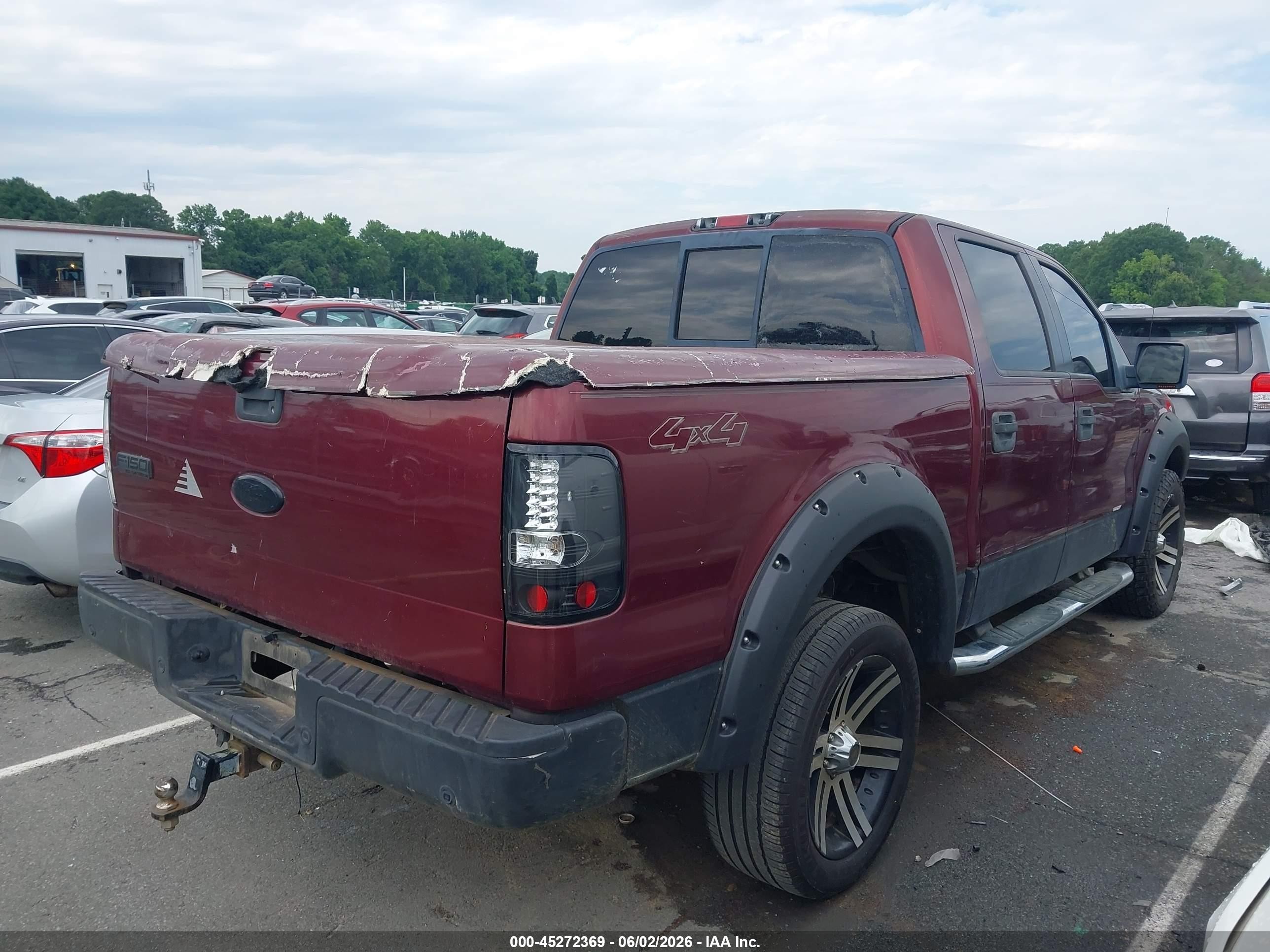 2005 Ford F-150 Fx4/lariat/xlt Maroon vin: 1FTPW14545FA88970