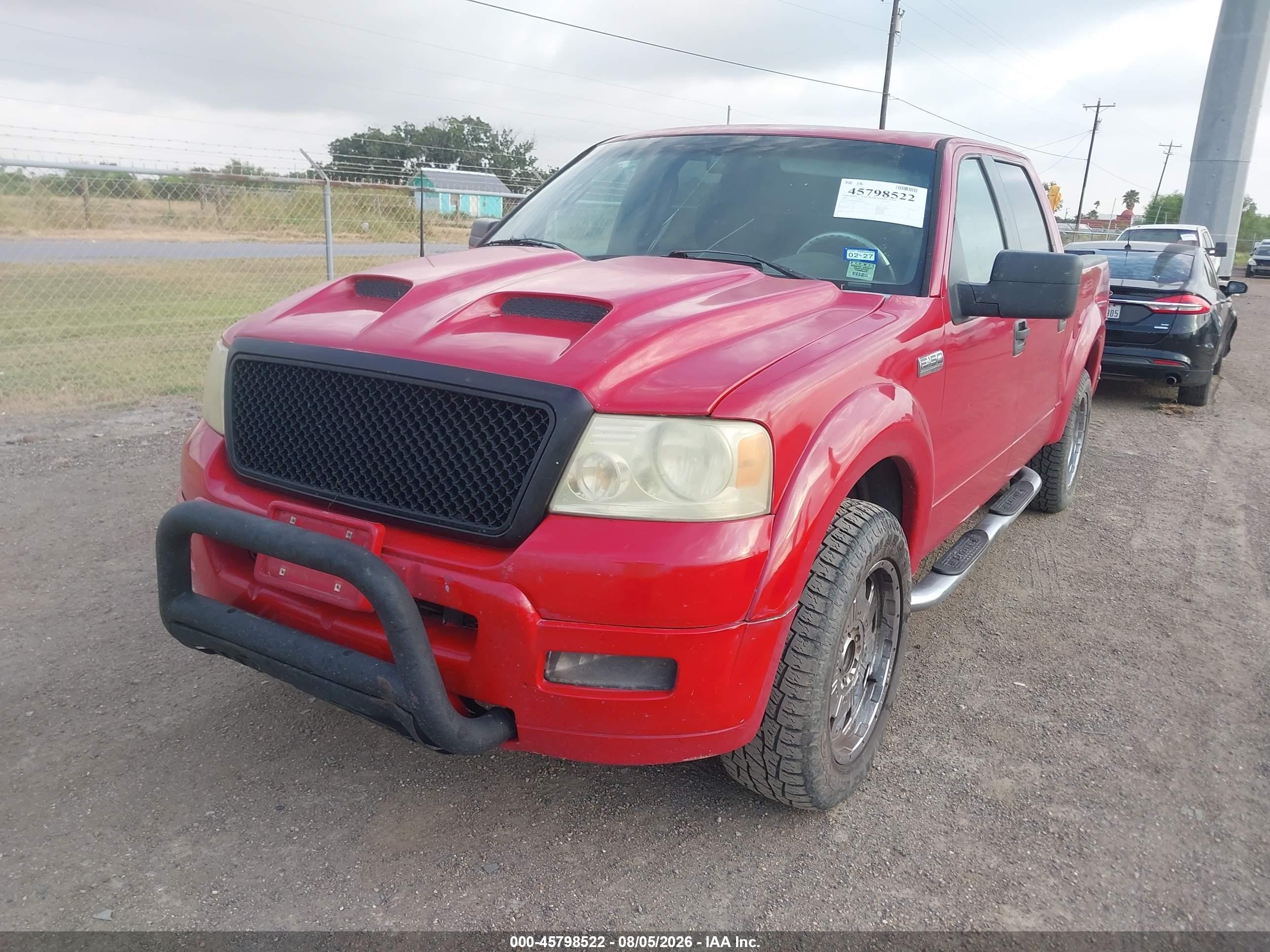 2005 Ford F-150 Fx4/lariat/xlt Red vin: 1FTPW14545FB01930