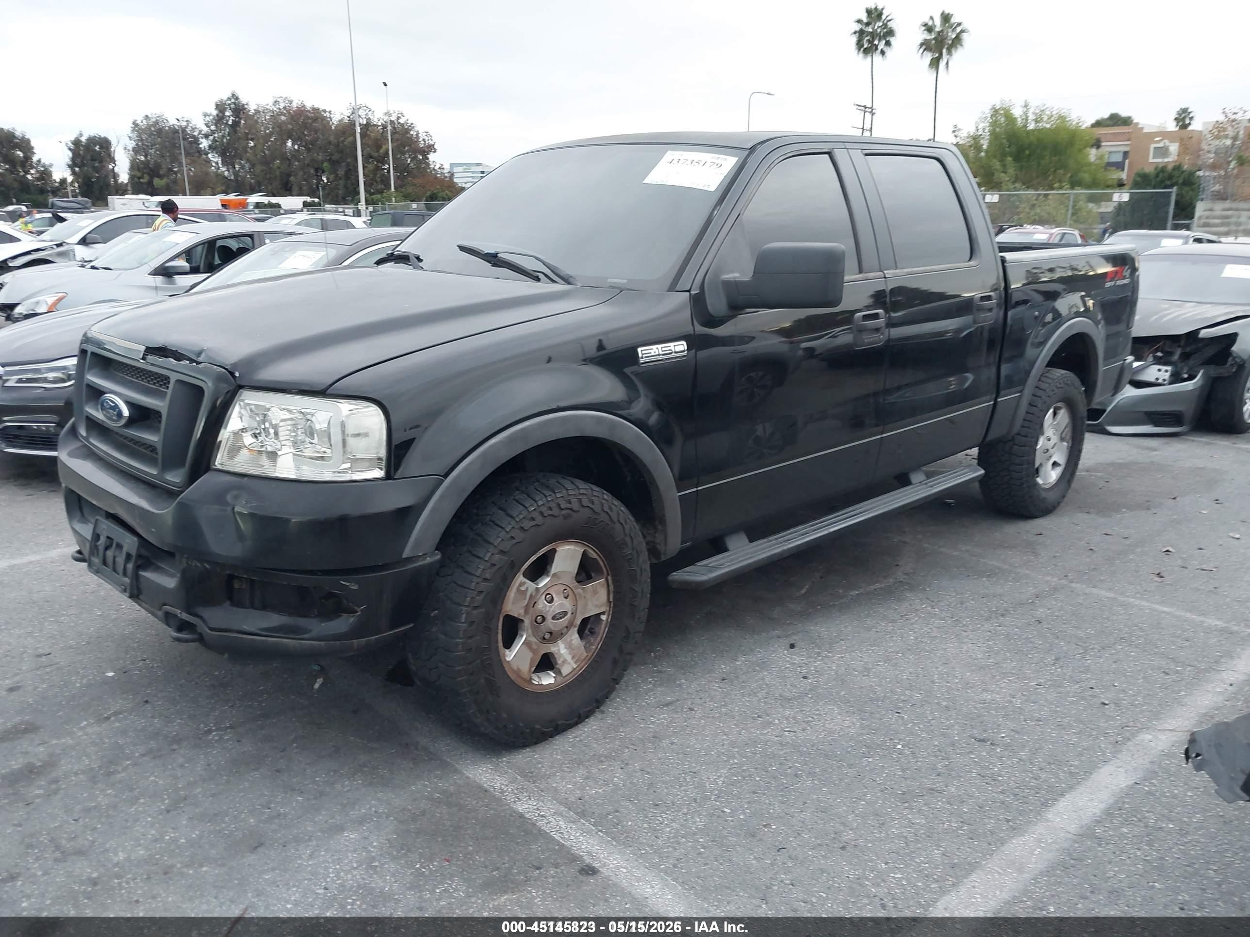 2005 Ford F-150 Fx4/lariat/xlt Black vin: 1FTPW14545KC00061